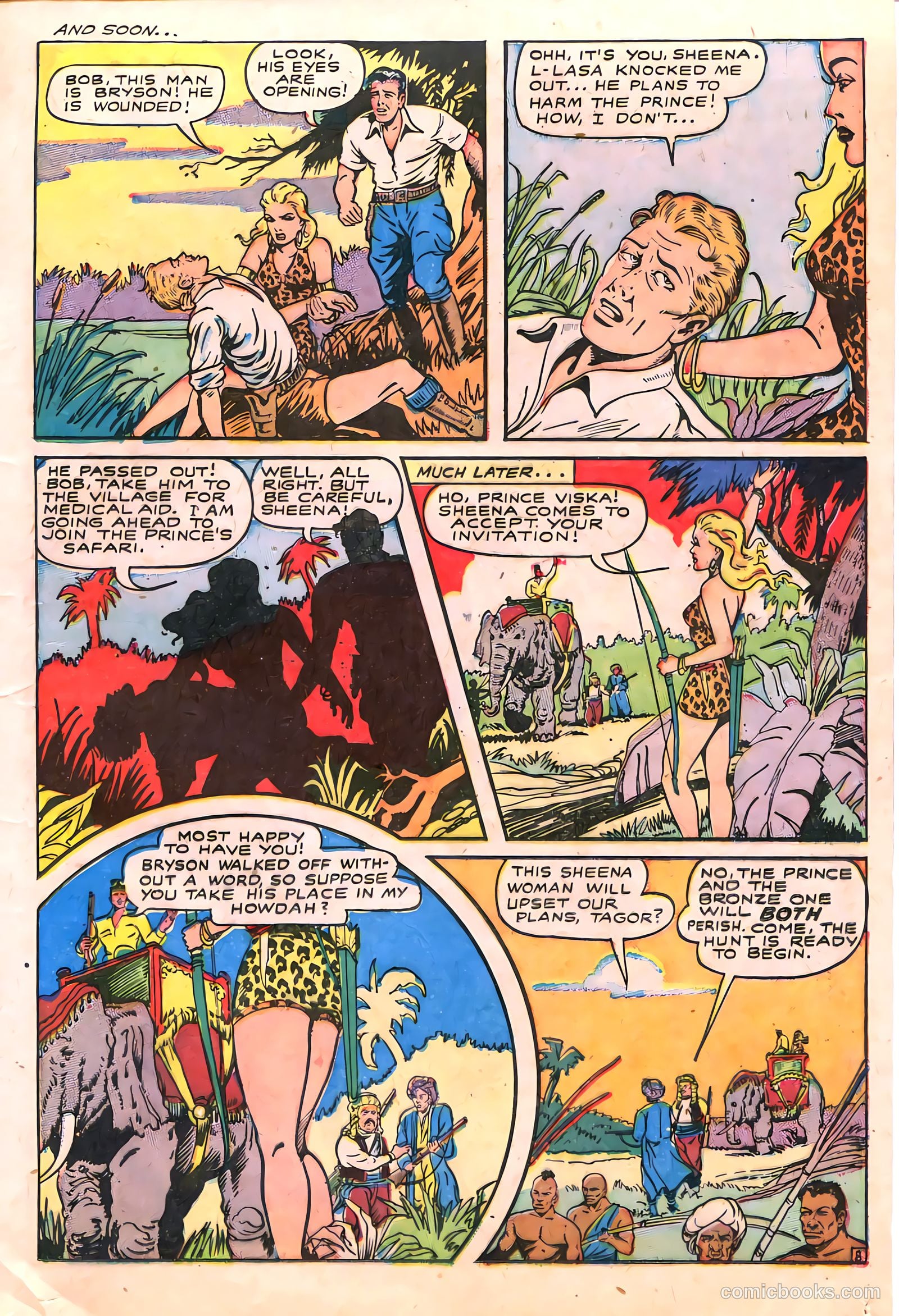 Sheena, Queen of the Jungle #6 (1950, Real Adventures Pub. Co., Inc.) — page 21 of 52