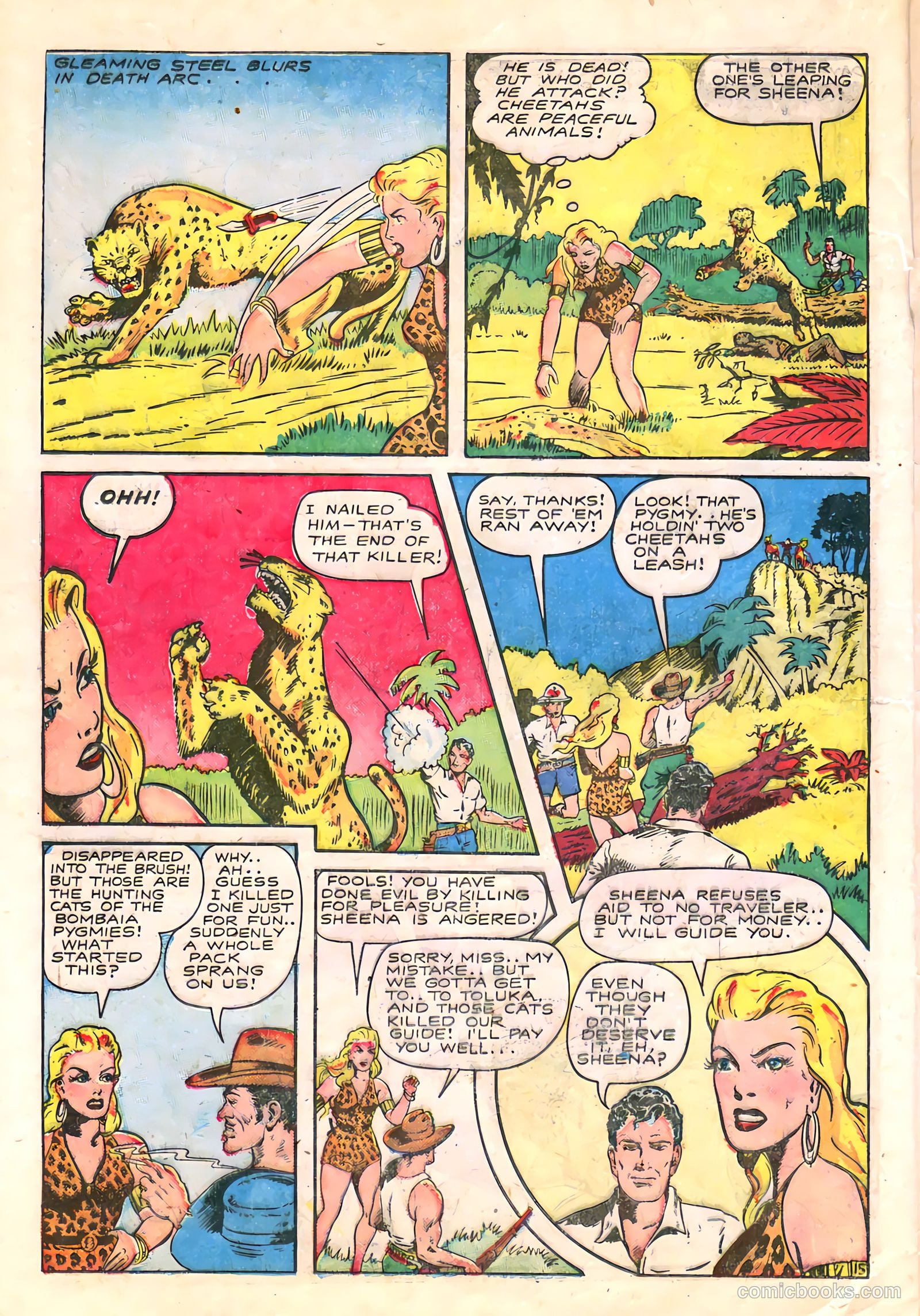 Sheena, Queen of the Jungle #6 (1950, Real Adventures Pub. Co., Inc.) — page 28 of 52
