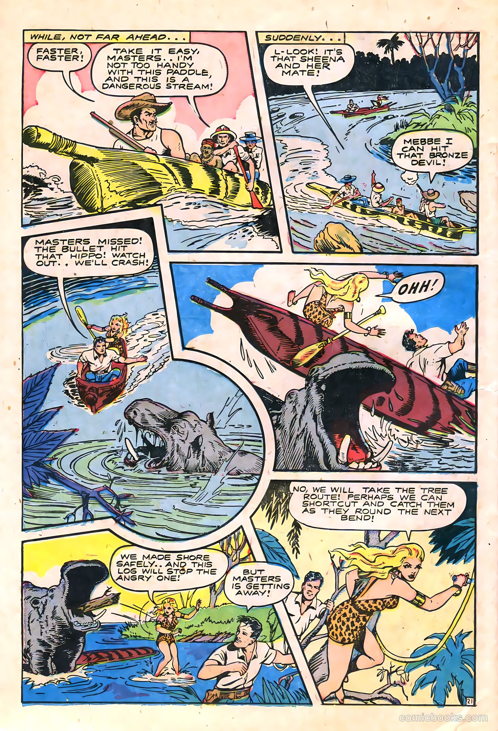 Sheena, Queen of the Jungle #6 (1950, Real Adventures Pub. Co., Inc.) — page 34 of 52
