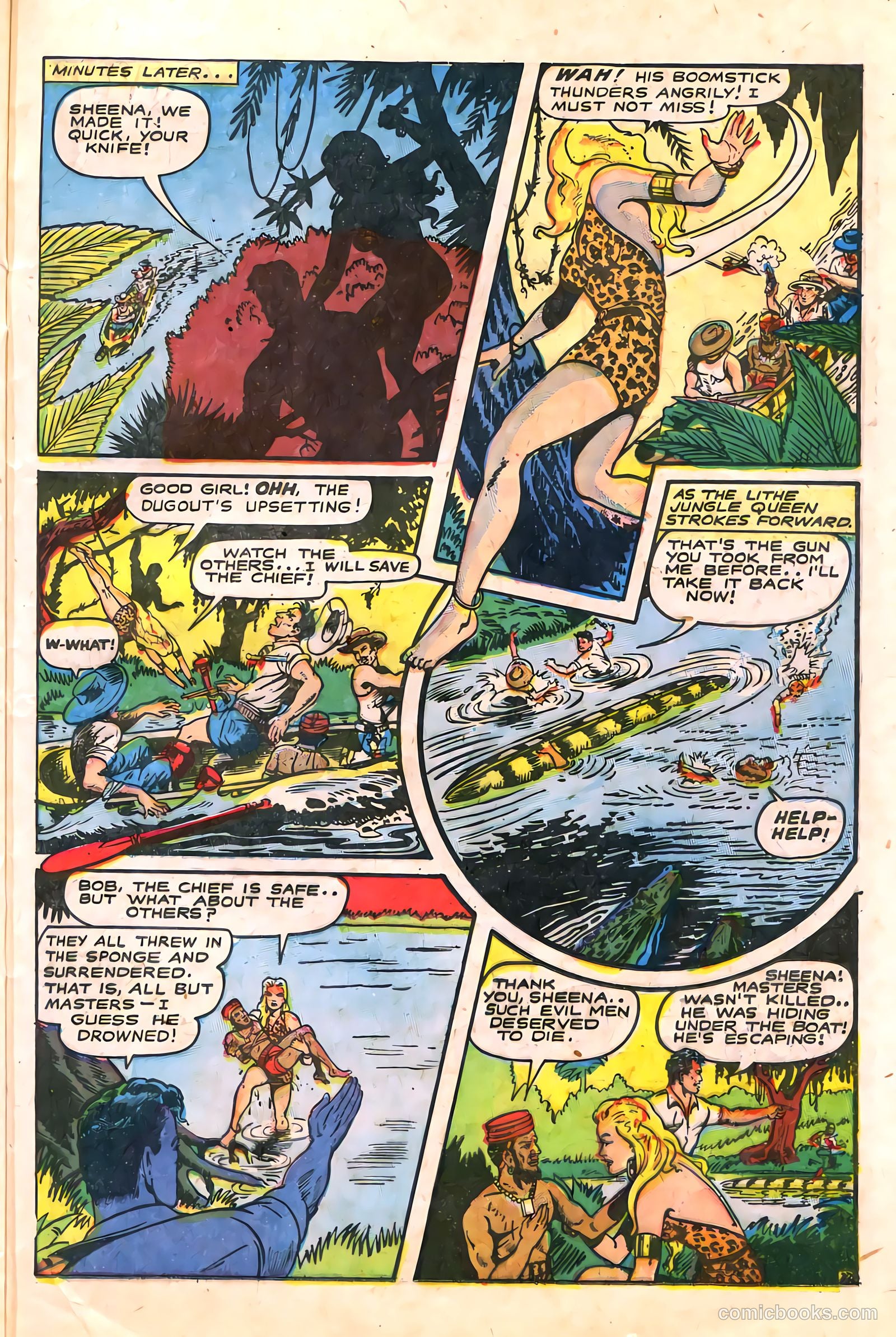Sheena, Queen of the Jungle #6 (1950, Real Adventures Pub. Co., Inc.) — page 35 of 52