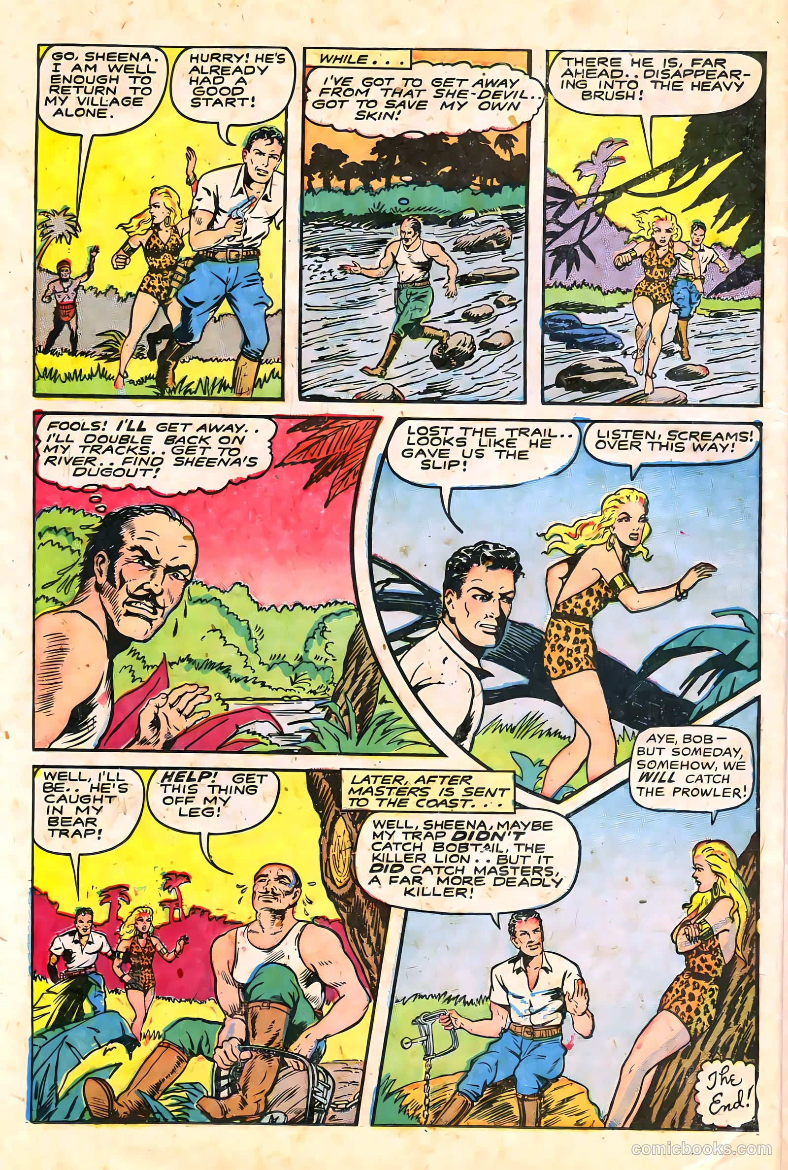 Sheena, Queen of the Jungle #6 (1950, Real Adventures Pub. Co., Inc.) — page 36 of 52
