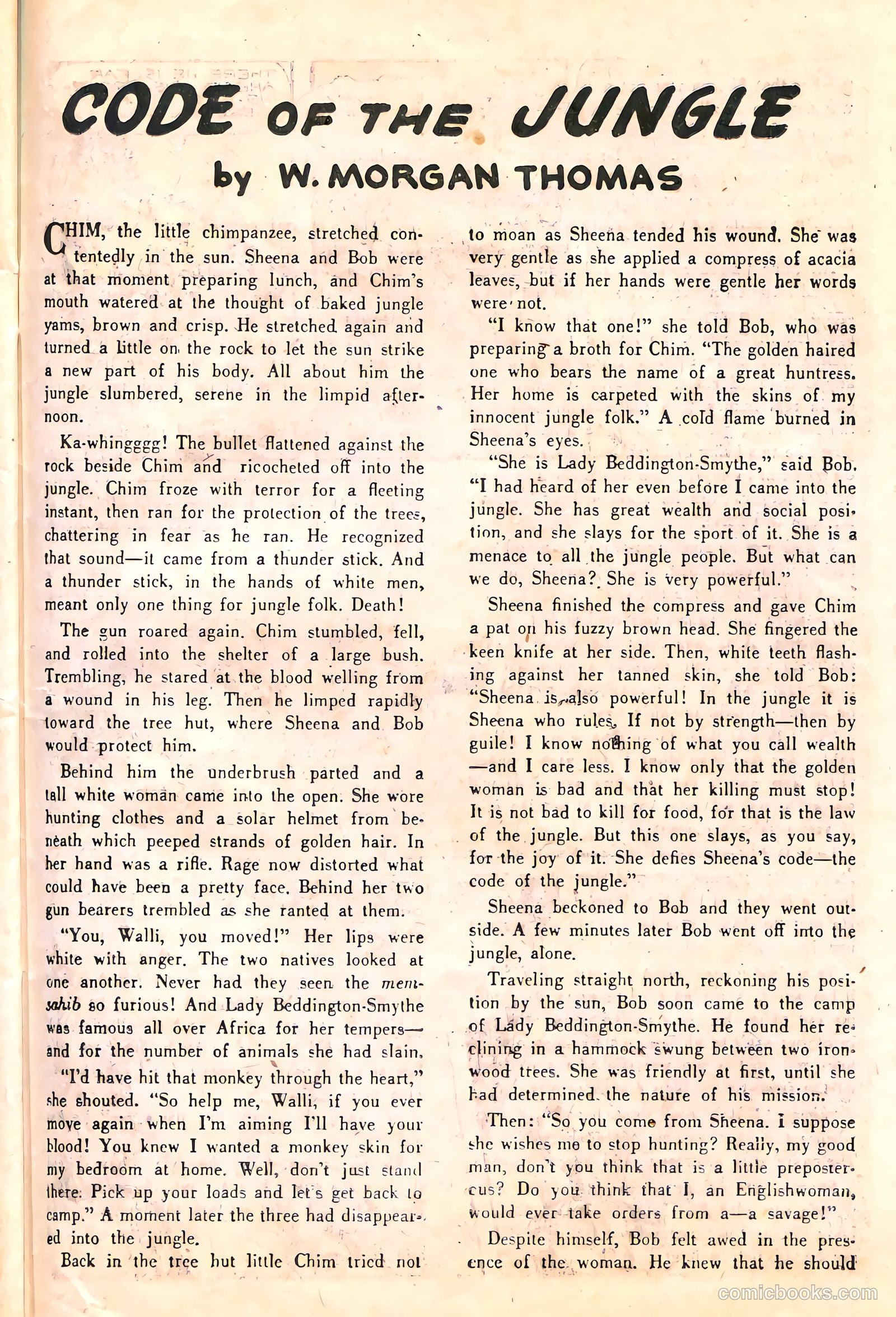 Sheena, Queen of the Jungle #6 (1950, Real Adventures Pub. Co., Inc.) — page 37 of 52