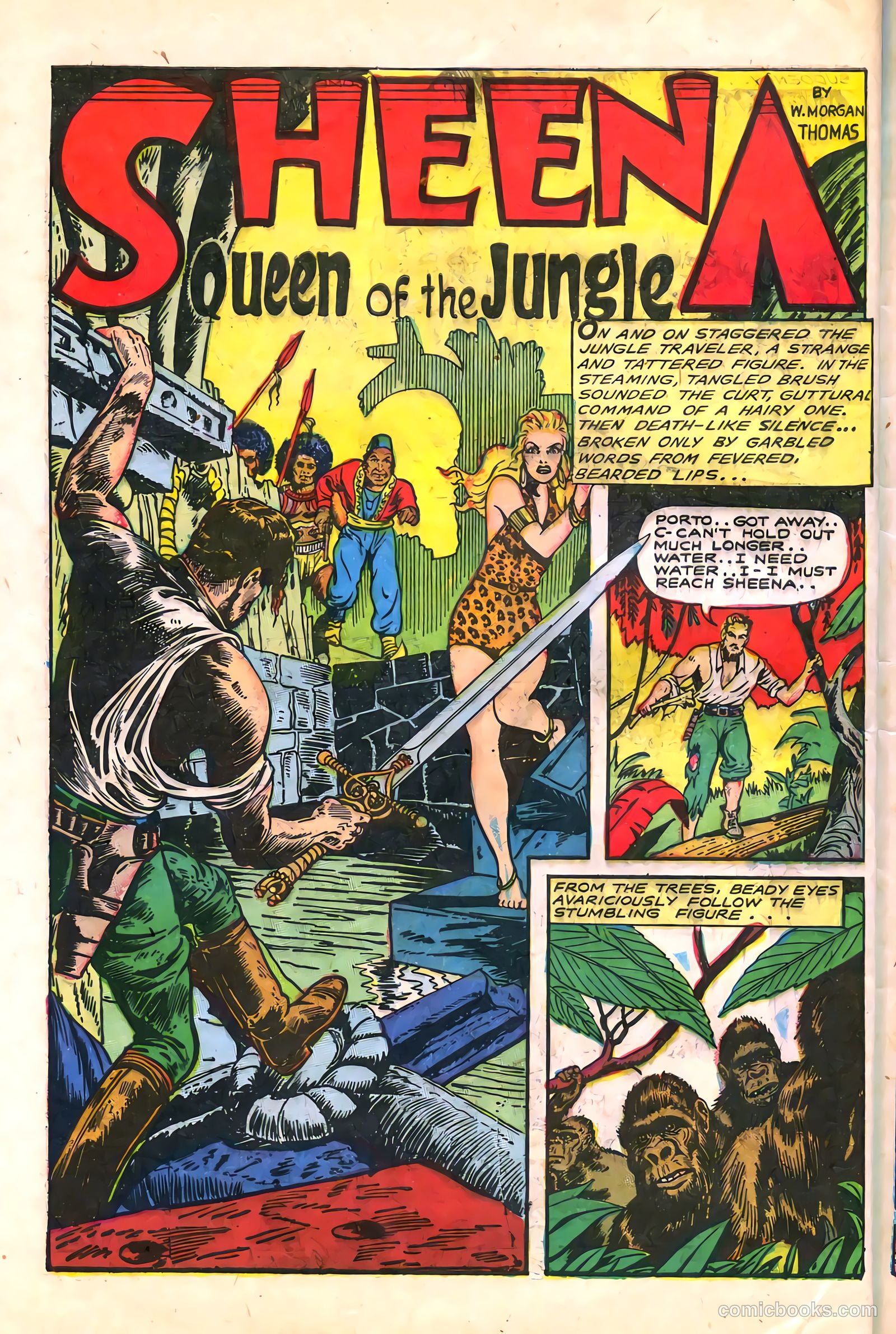 Sheena, Queen of the Jungle #6 (1950, Real Adventures Pub. Co., Inc.) — page 40 of 52
