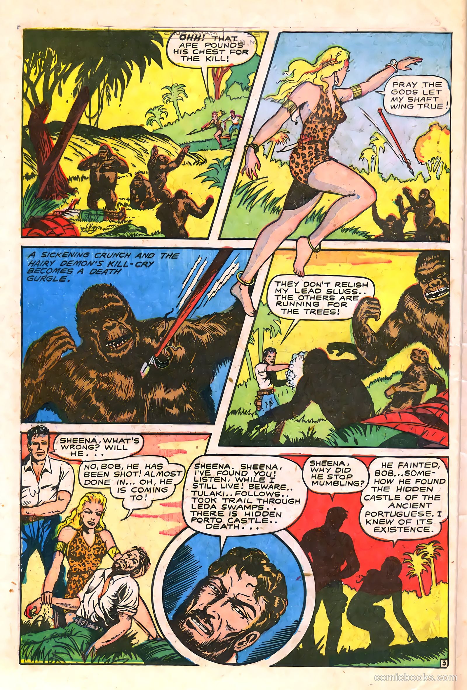 Sheena, Queen of the Jungle #6 (1950, Real Adventures Pub. Co., Inc.) — page 42 of 52