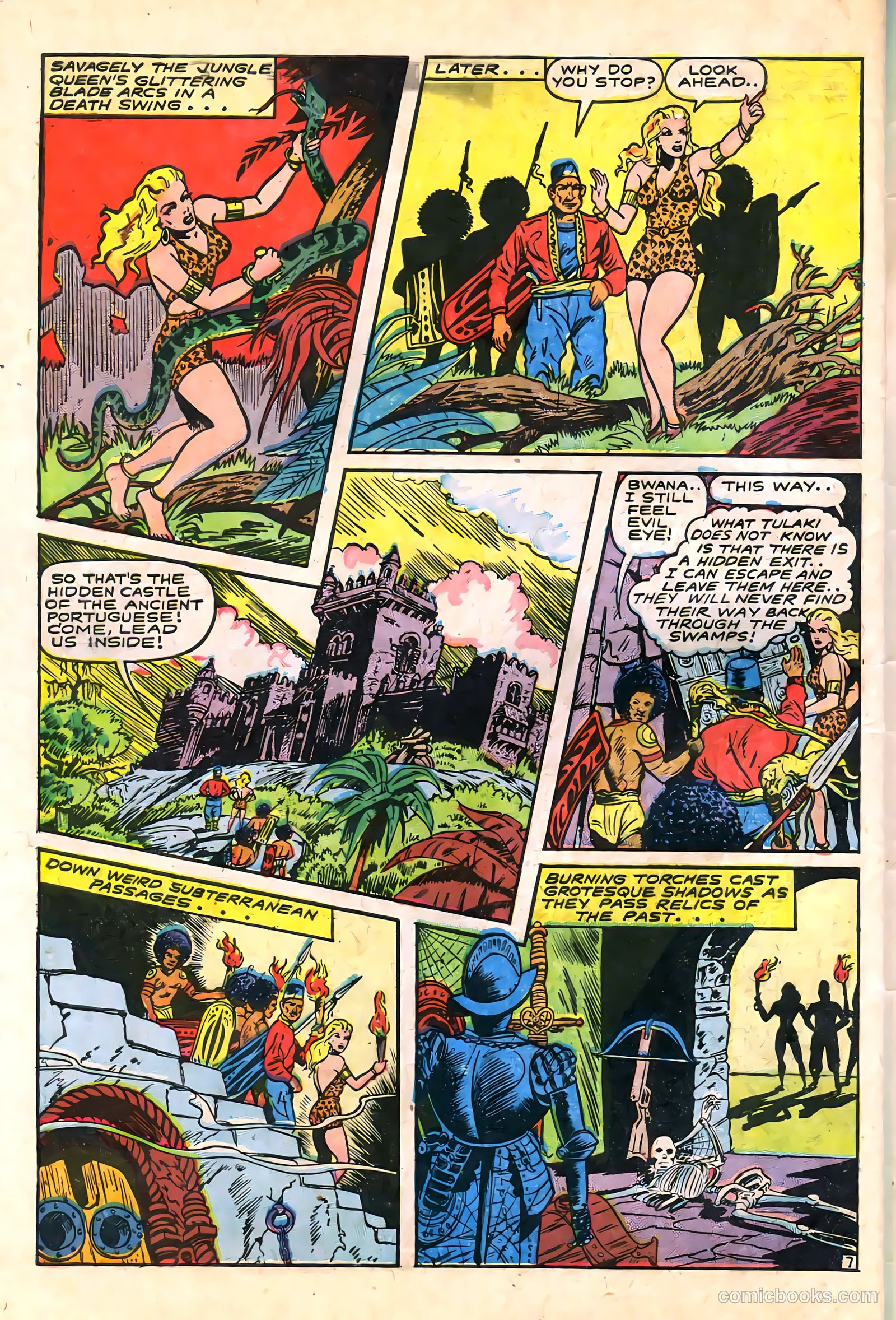 Sheena, Queen of the Jungle #6 (1950, Real Adventures Pub. Co., Inc.) — page 46 of 52