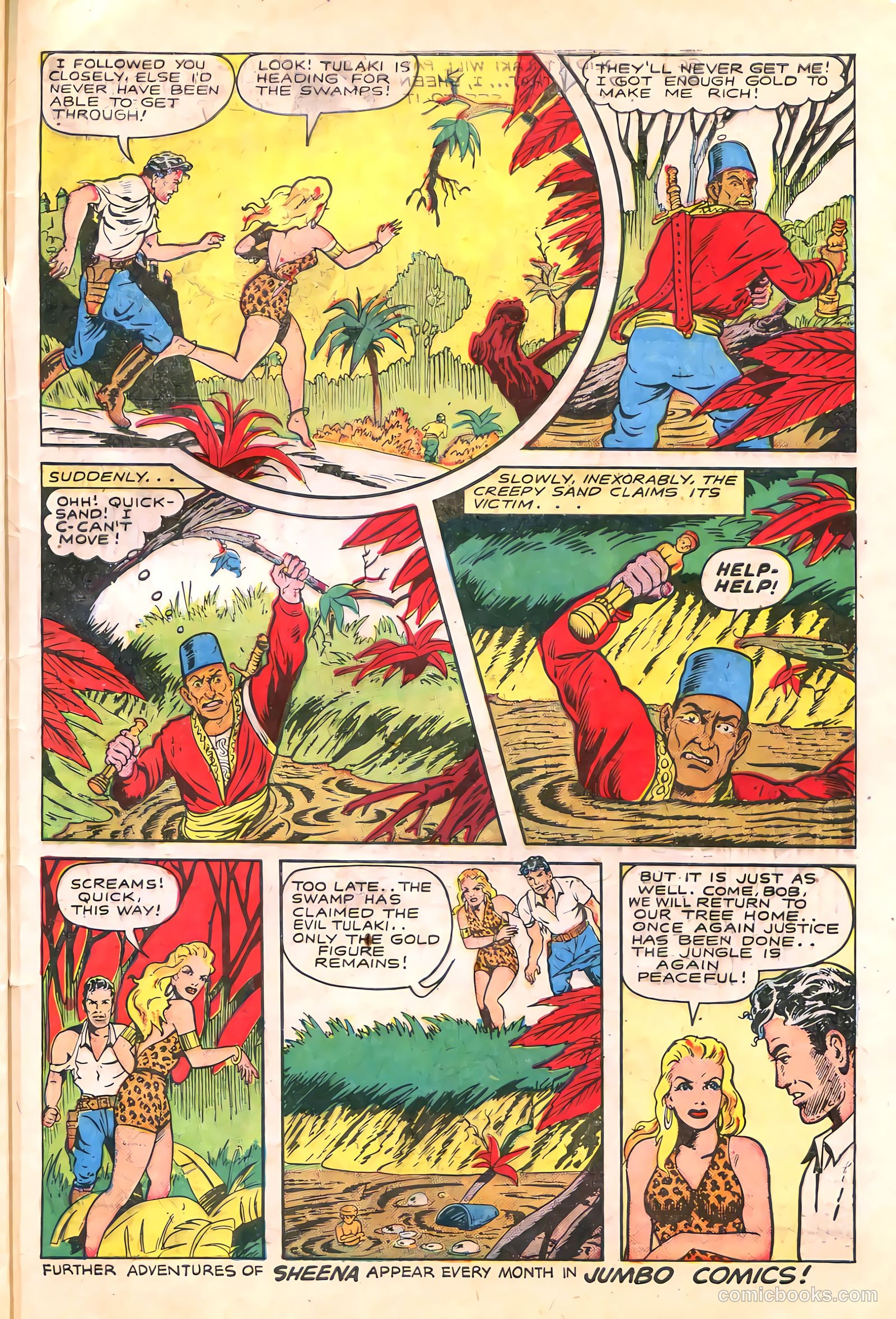 Sheena, Queen of the Jungle #6 (1950, Real Adventures Pub. Co., Inc.) — page 49 of 52