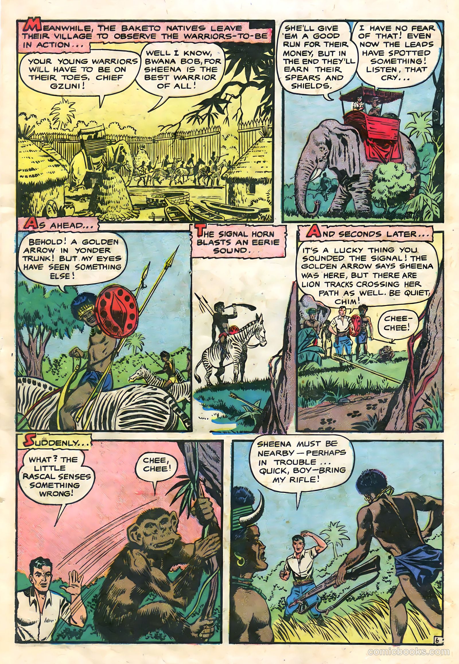 Sheena, Queen of the Jungle #9 (1950, Fiction House) — page 8 of 36