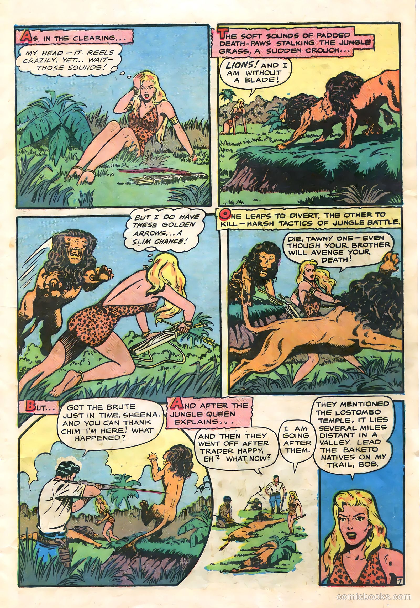 Sheena, Queen of the Jungle #9 (1950, Fiction House) — page 9 of 36