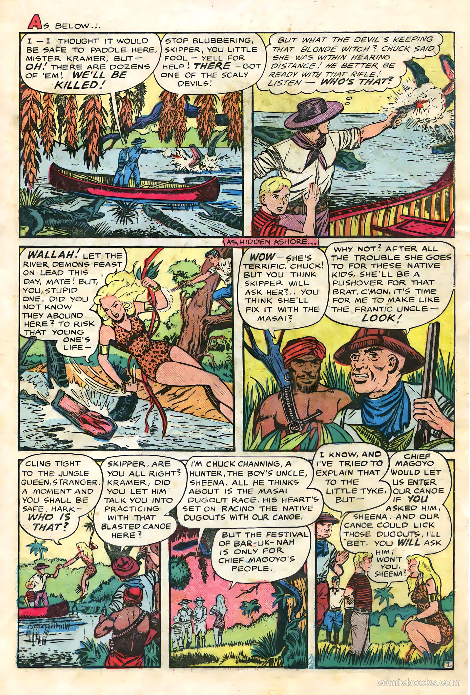 Sheena, Queen of the Jungle #9 (1950, Fiction House) — page 17 of 36