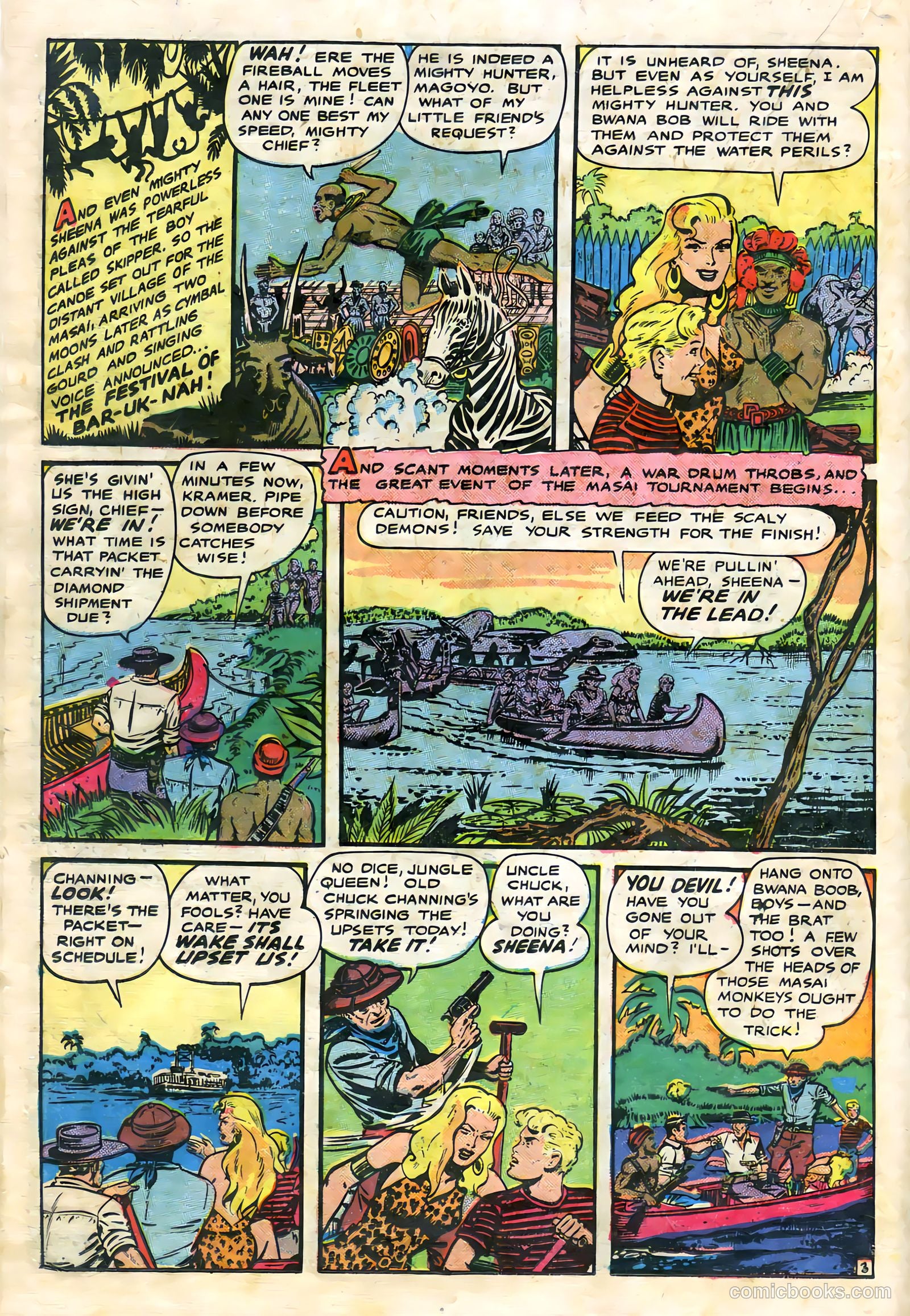 Sheena, Queen of the Jungle #9 (1950, Fiction House) — page 18 of 36