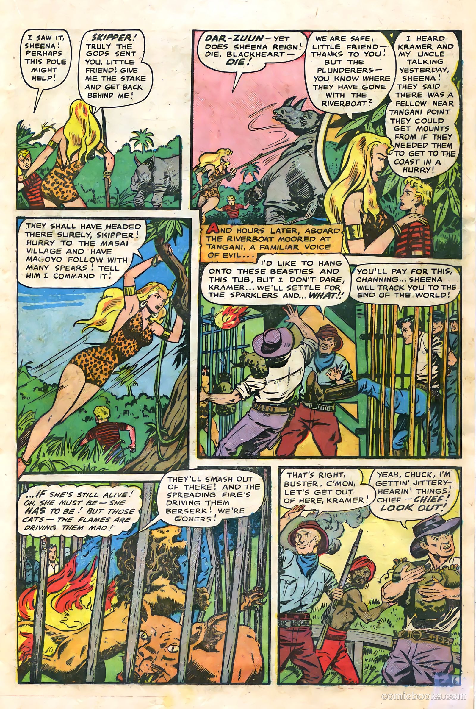 Sheena, Queen of the Jungle #9 (1950, Fiction House) — page 21 of 36