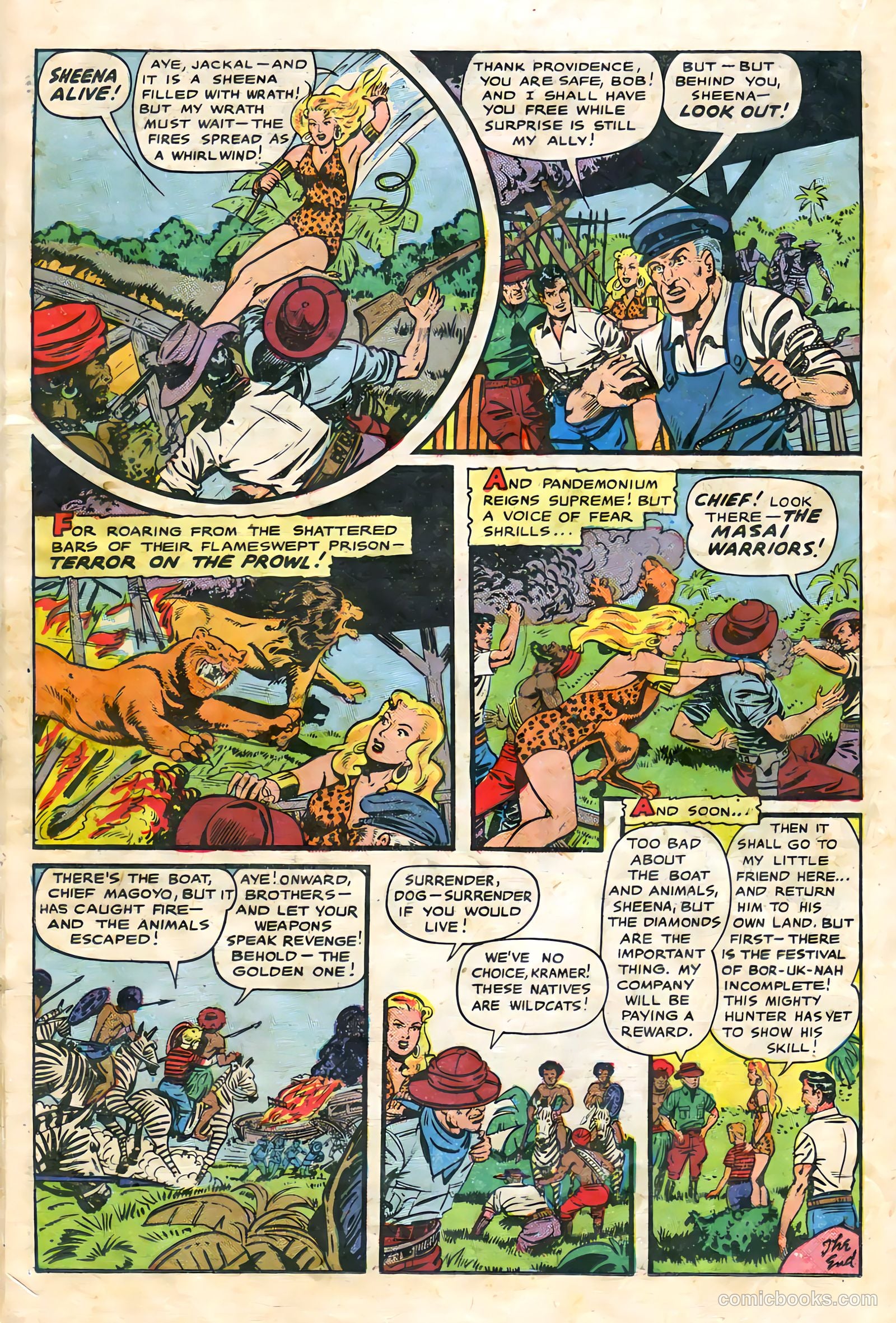 Sheena, Queen of the Jungle #9 (1950, Fiction House) — page 22 of 36
