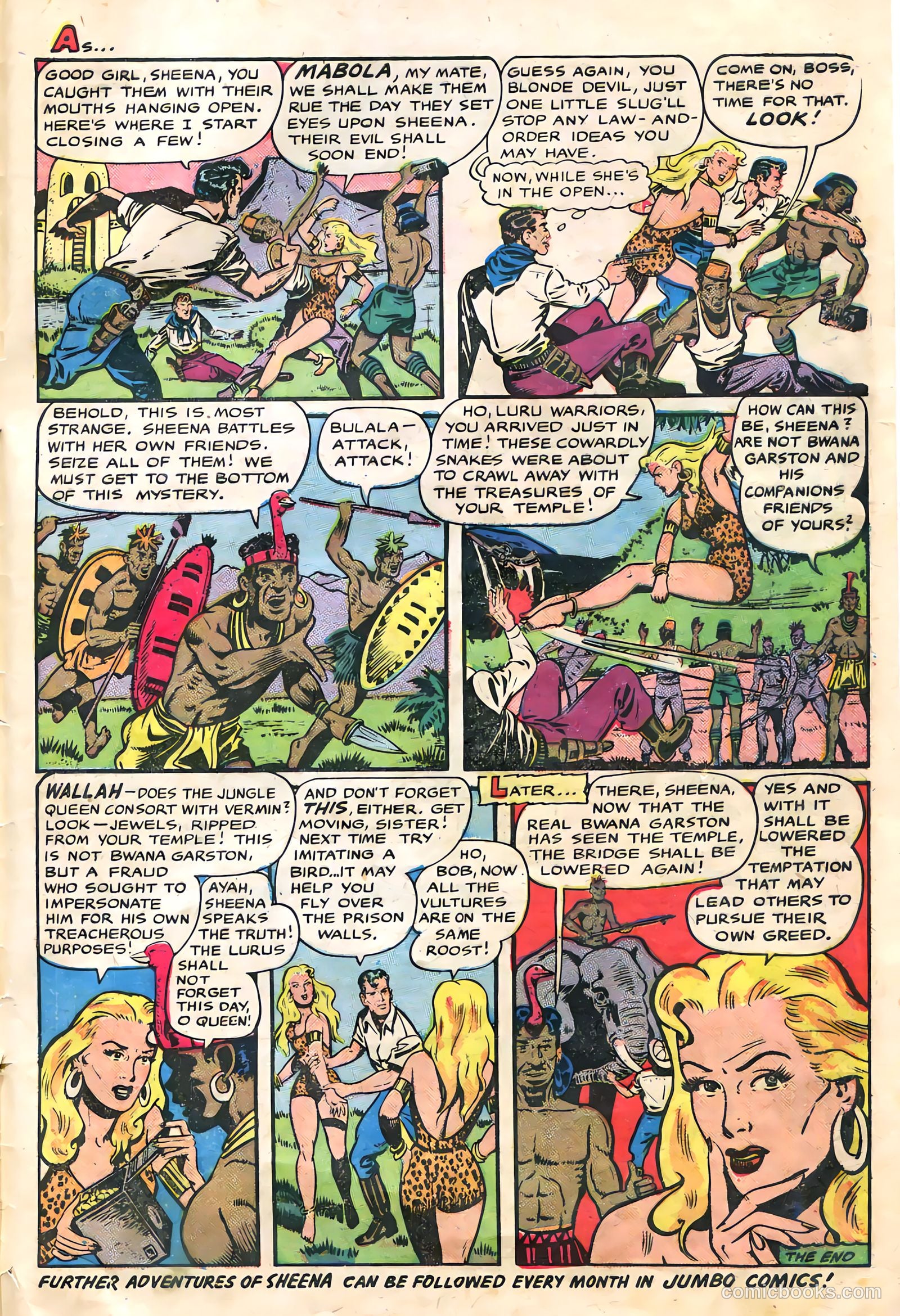 Sheena, Queen of the Jungle #9 (1950, Fiction House) — page 33 of 36