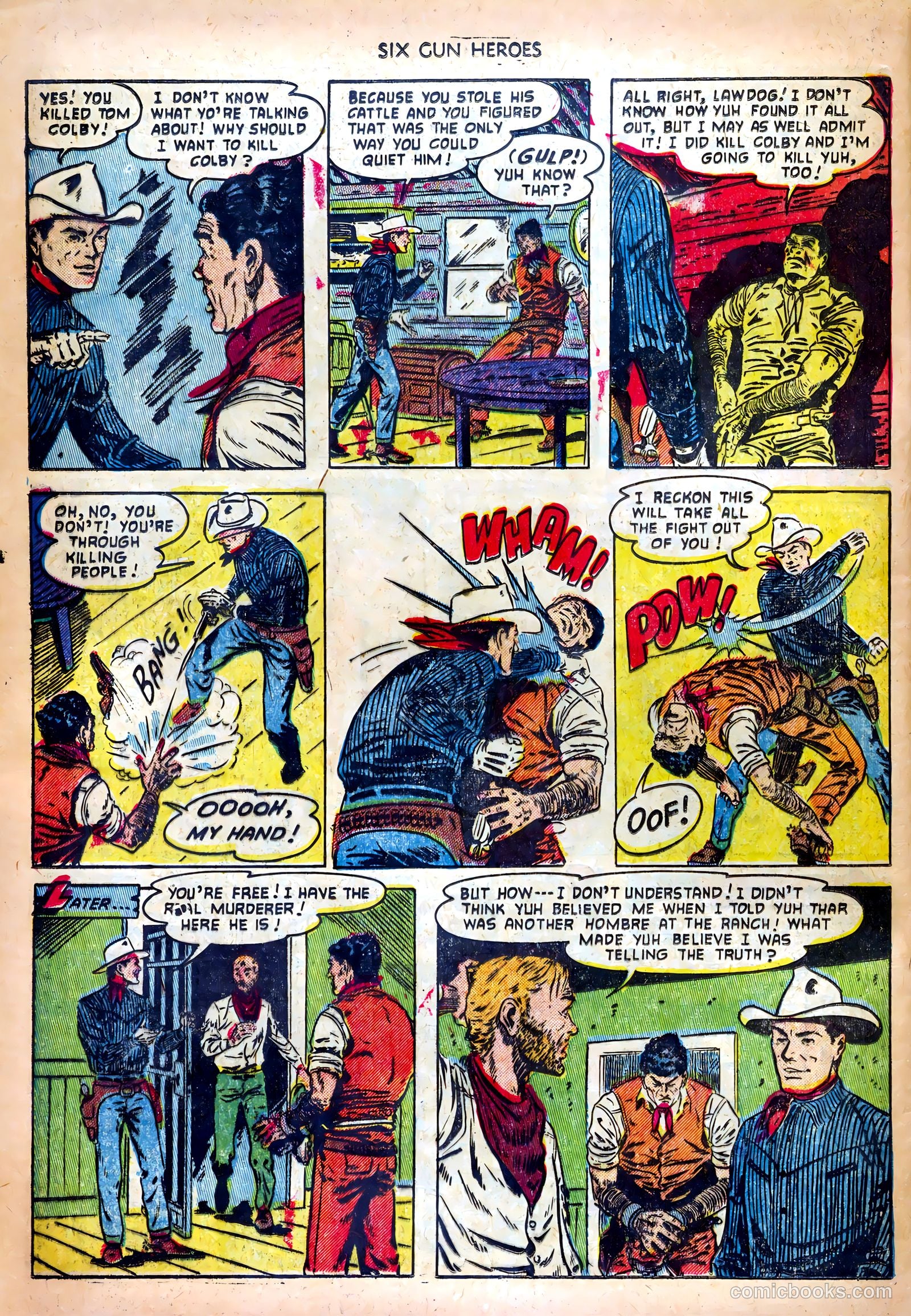 Six-Gun Heroes #18 (1951) — page 32 of 36