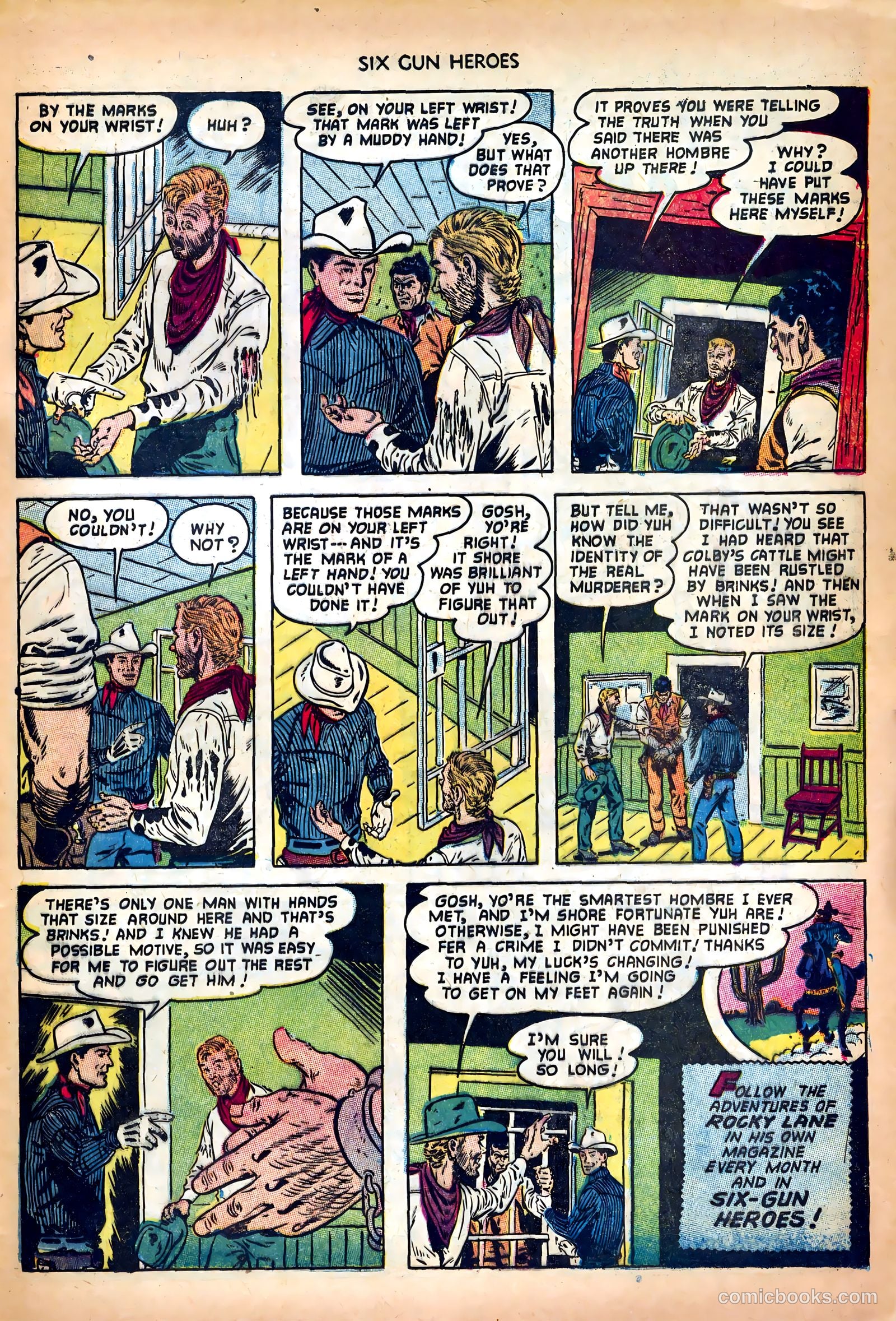 Six-Gun Heroes #18 (1951) — page 33 of 36