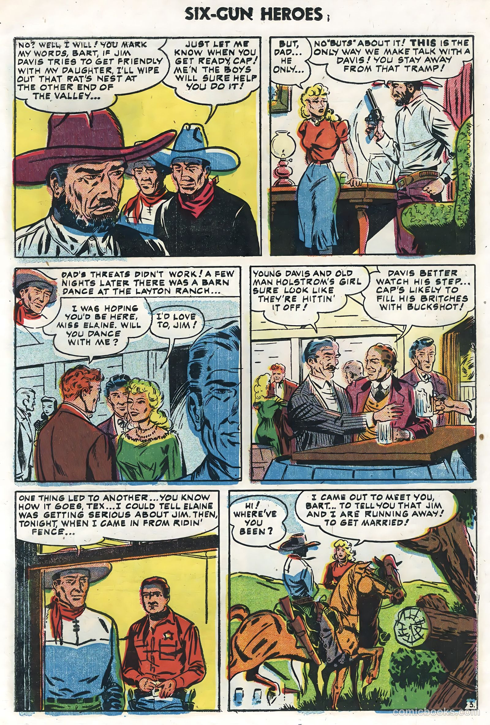 Six-Gun Heroes #33 (1955) — page 23 of 33