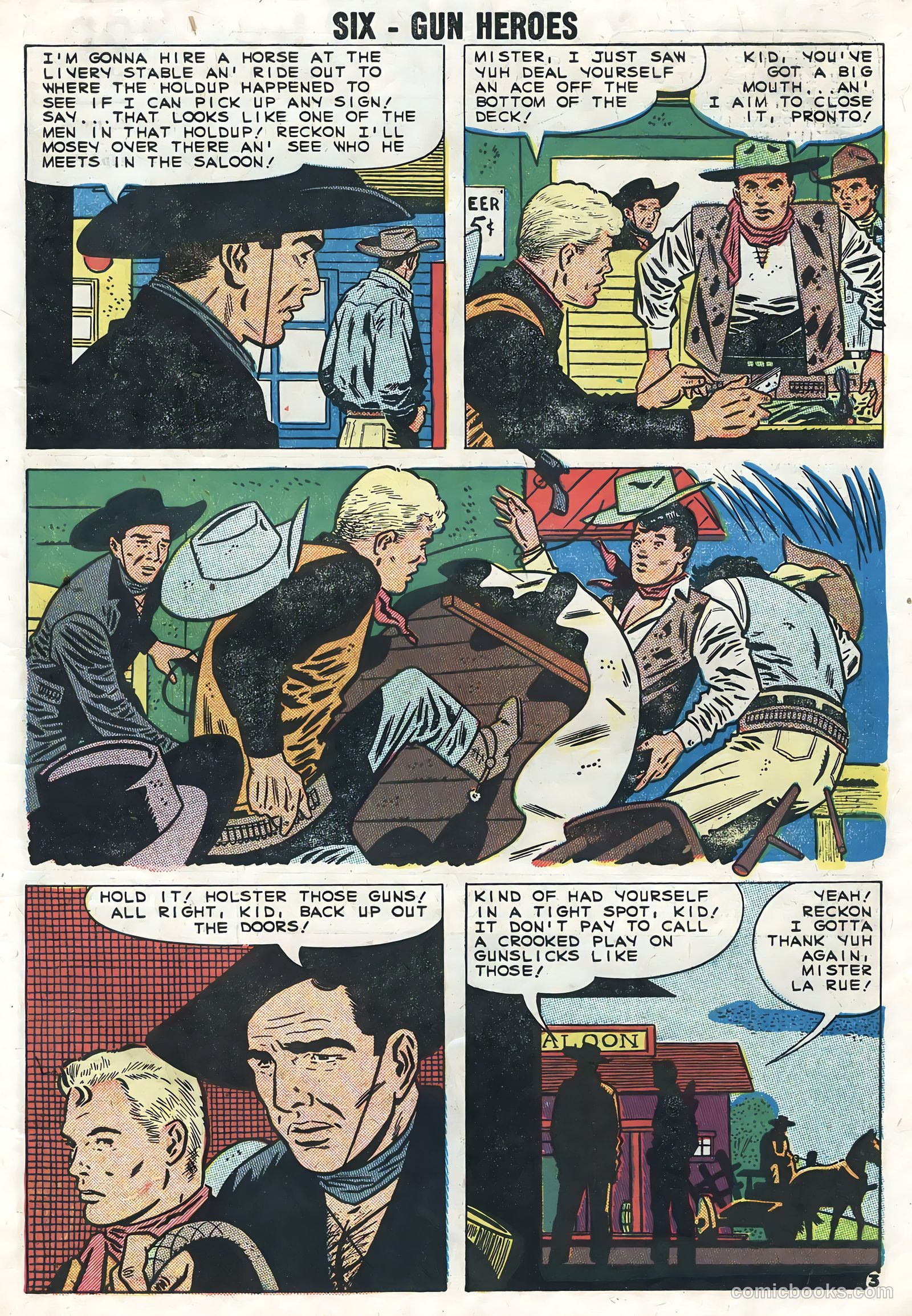 Six-Gun Heroes #52 (1951) — page 7 of 36