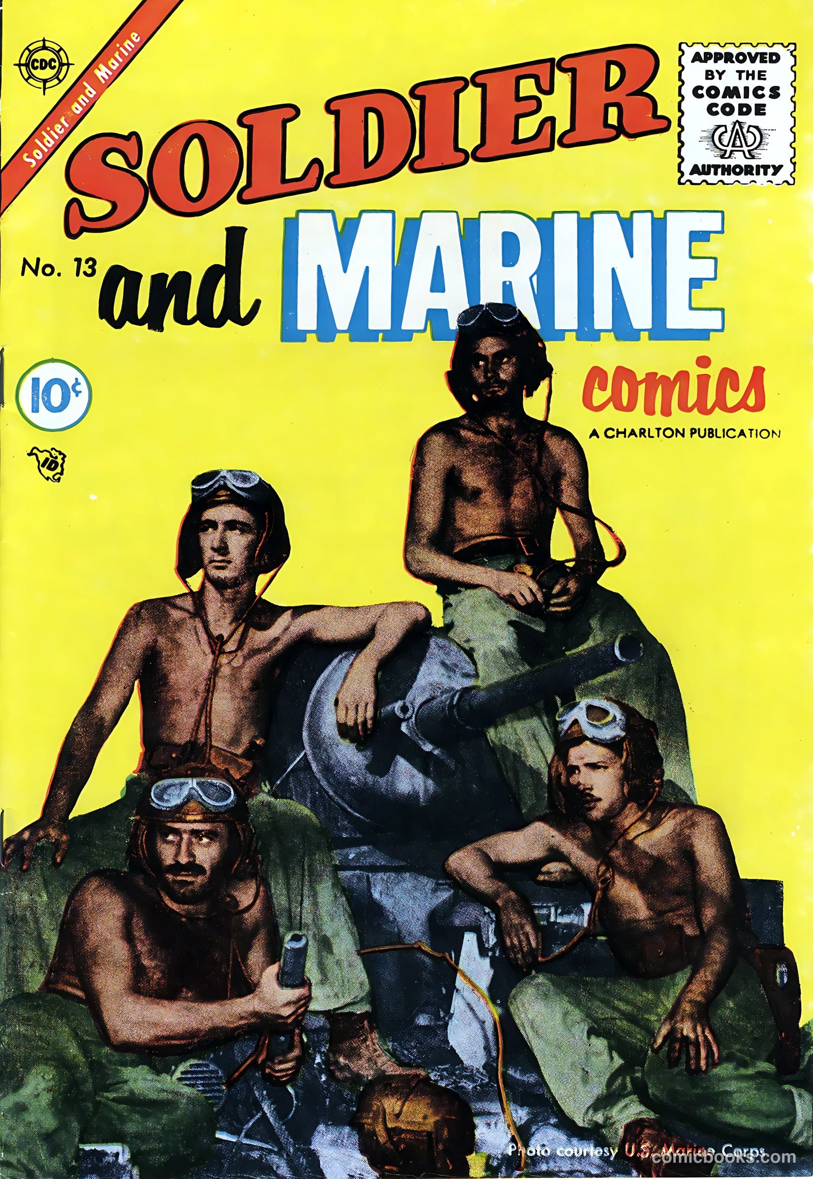 Soldier and Marine Comics #13 (1955, Charlton) — page 1 of 36