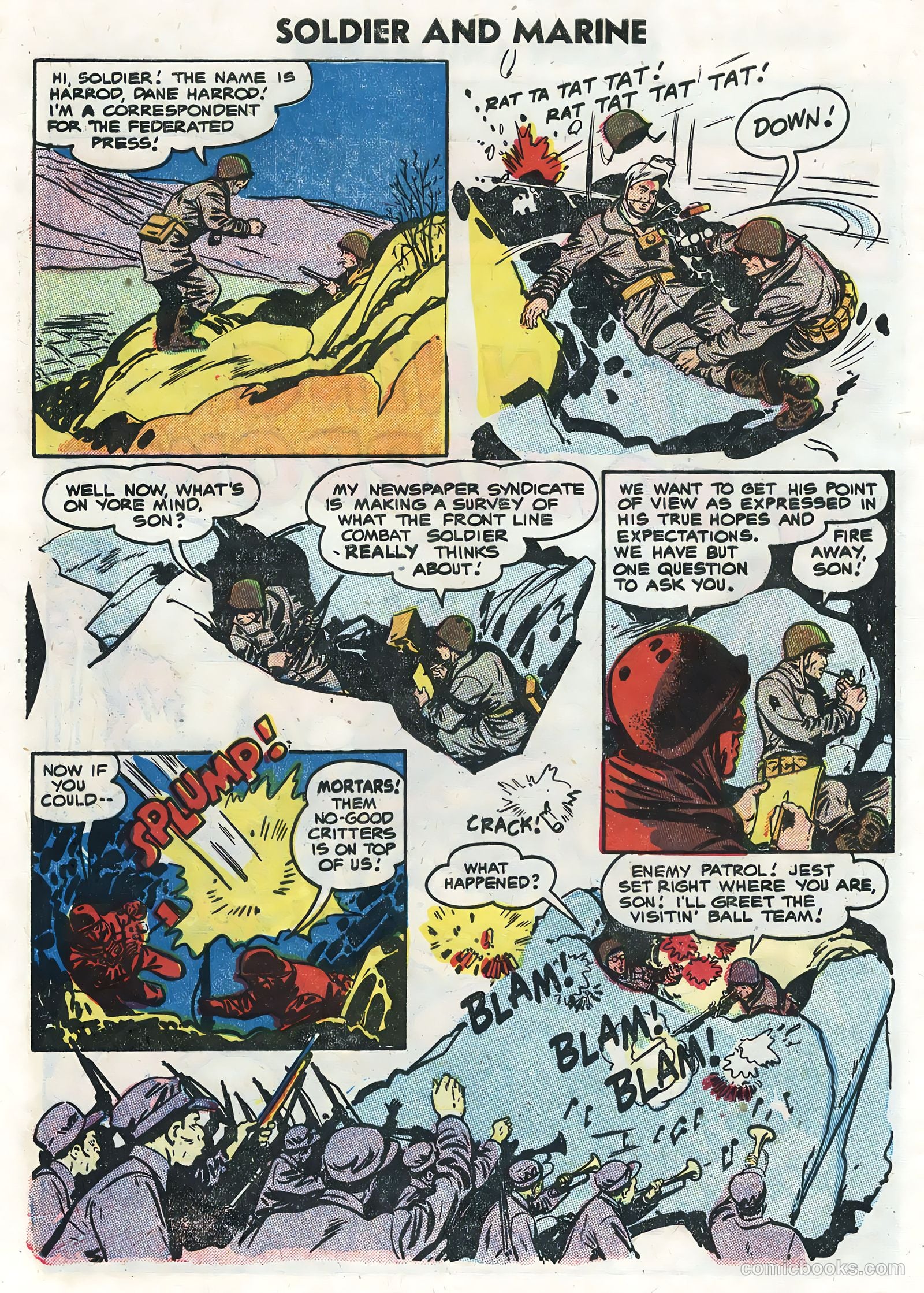 Soldier and Marine Comics #13 (1955, Charlton) — page 4 of 36