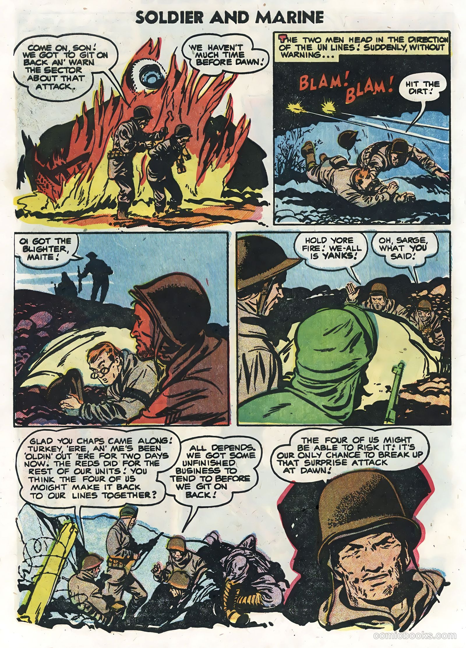 Soldier and Marine Comics #13 (1955, Charlton) — page 10 of 36