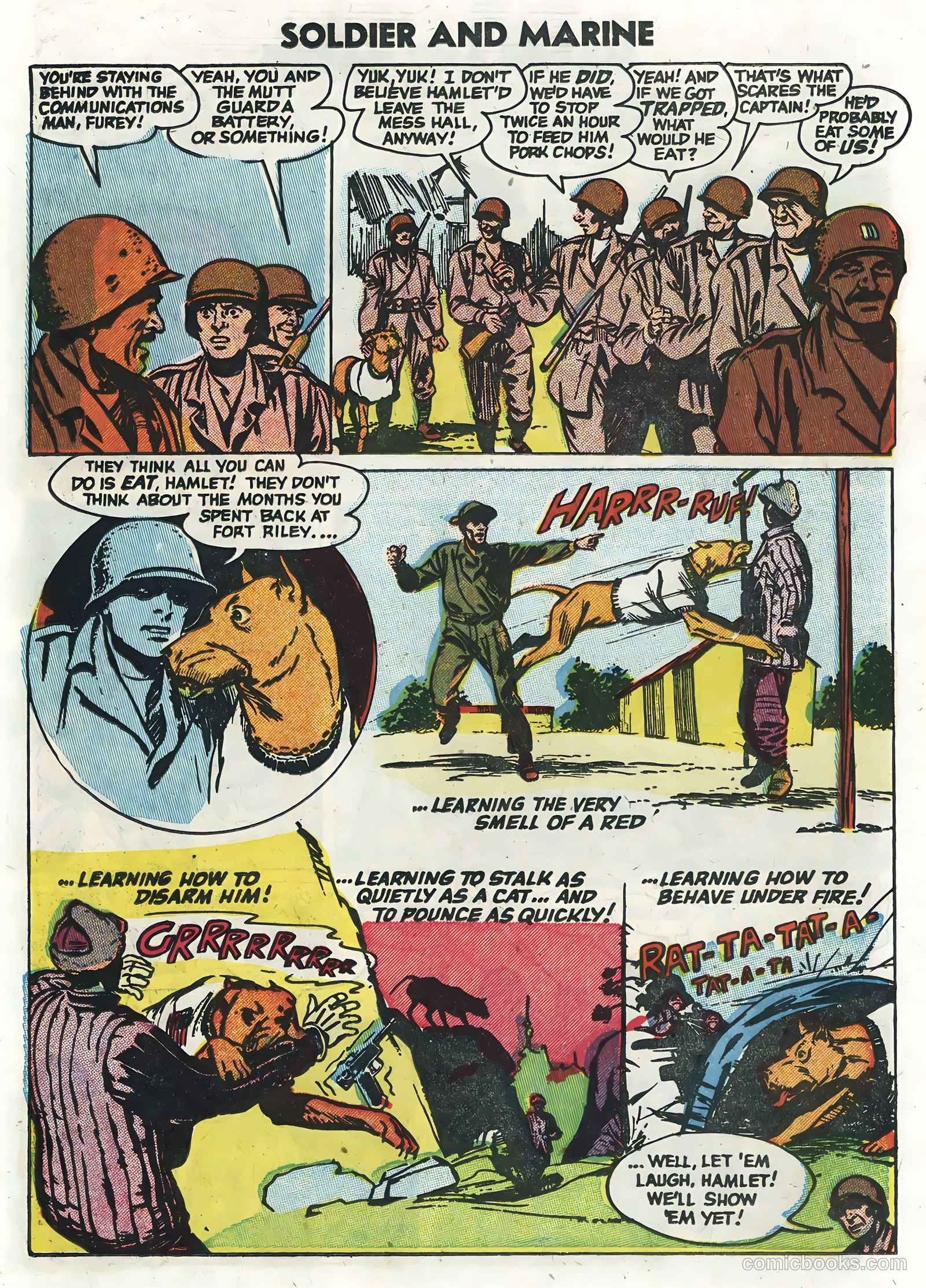 Soldier and Marine Comics #13 (1955, Charlton) — page 18 of 36