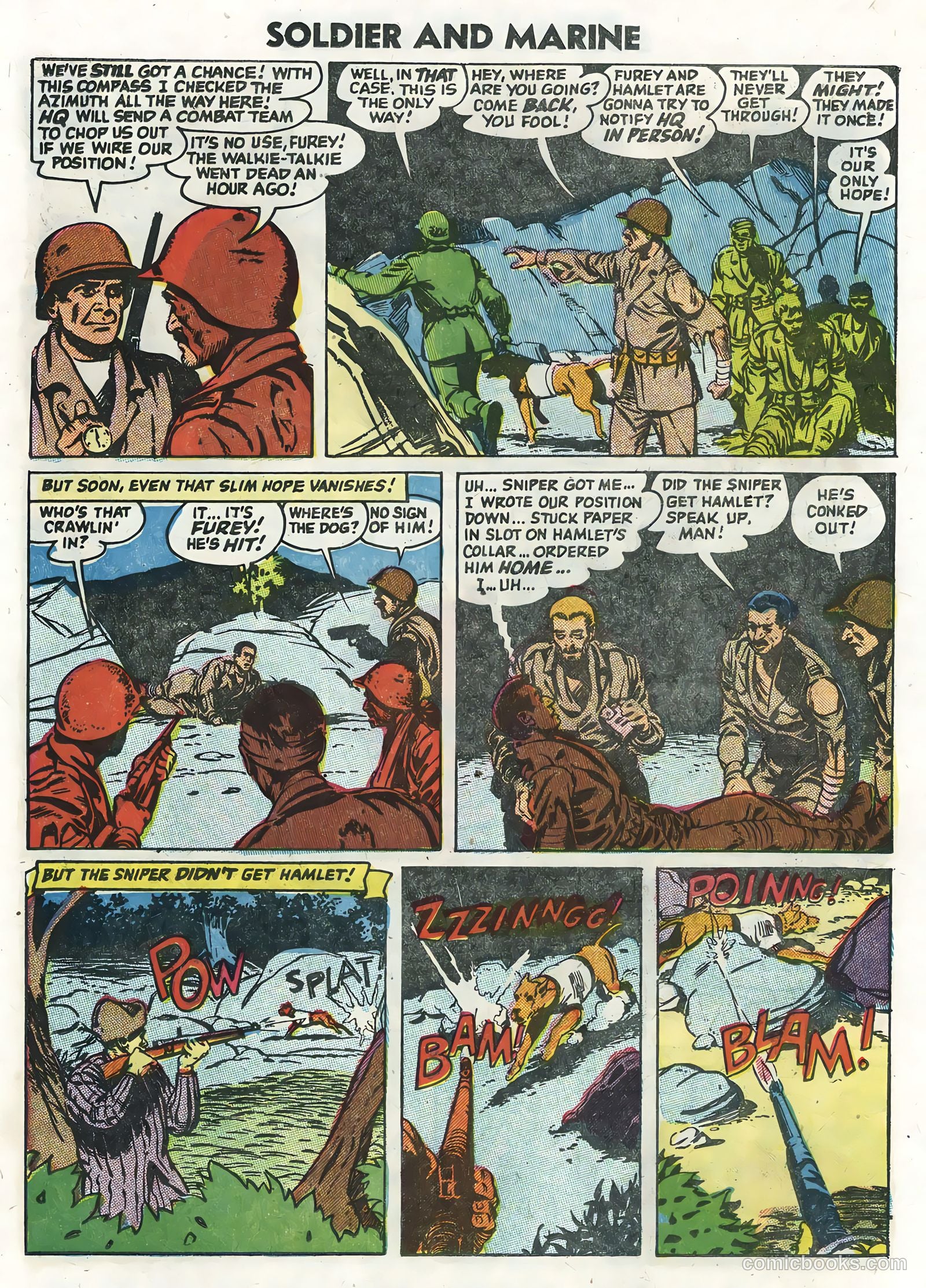 Soldier and Marine Comics #13 (1955, Charlton) — page 23 of 36