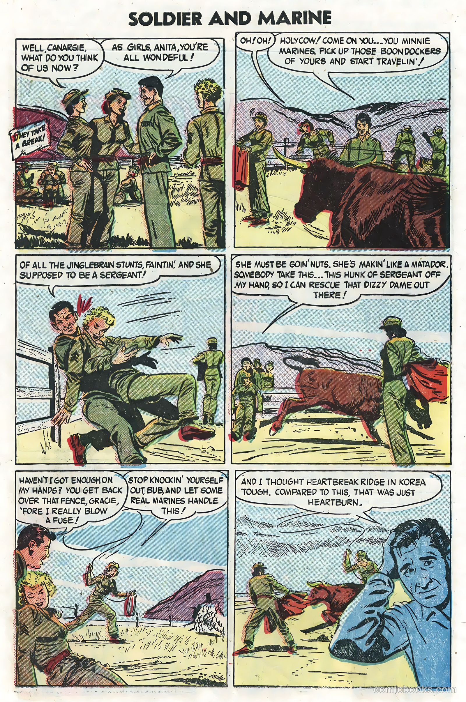 Soldier and Marine Comics #13 (1955, Charlton) — page 28 of 36