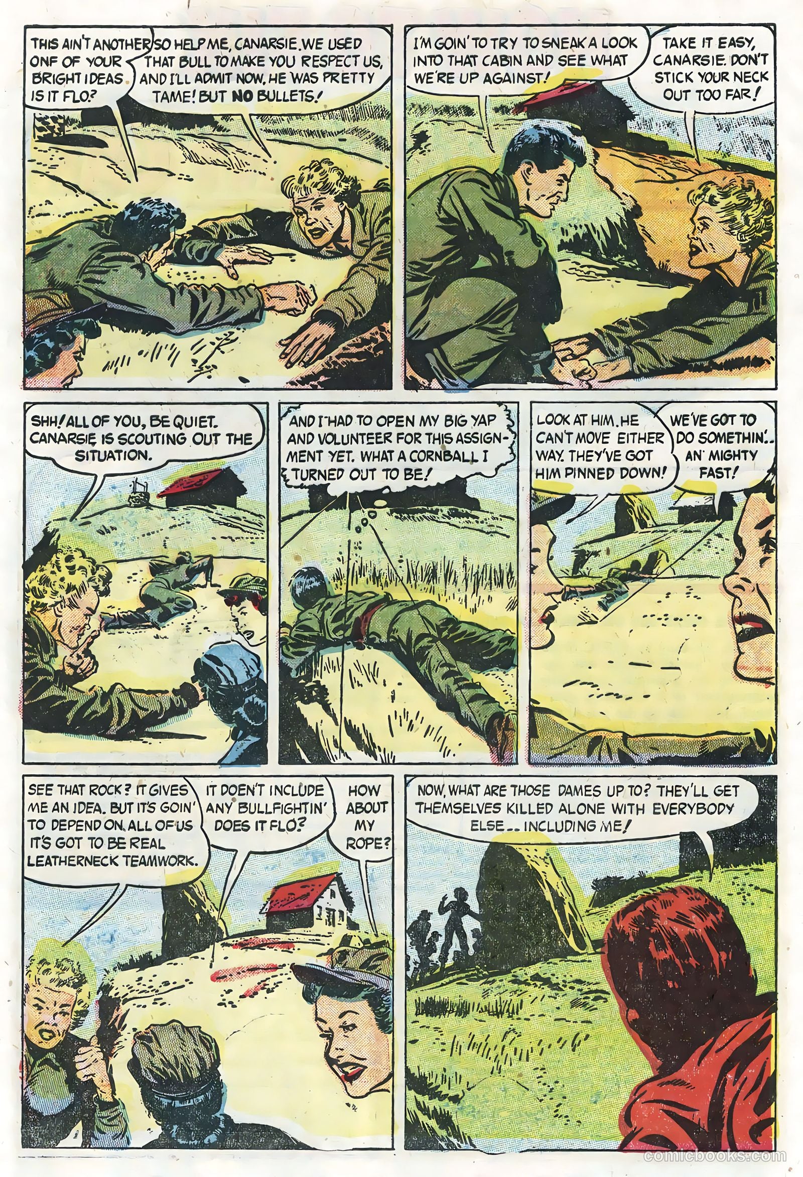 Soldier and Marine Comics #13 (1955, Charlton) — page 32 of 36