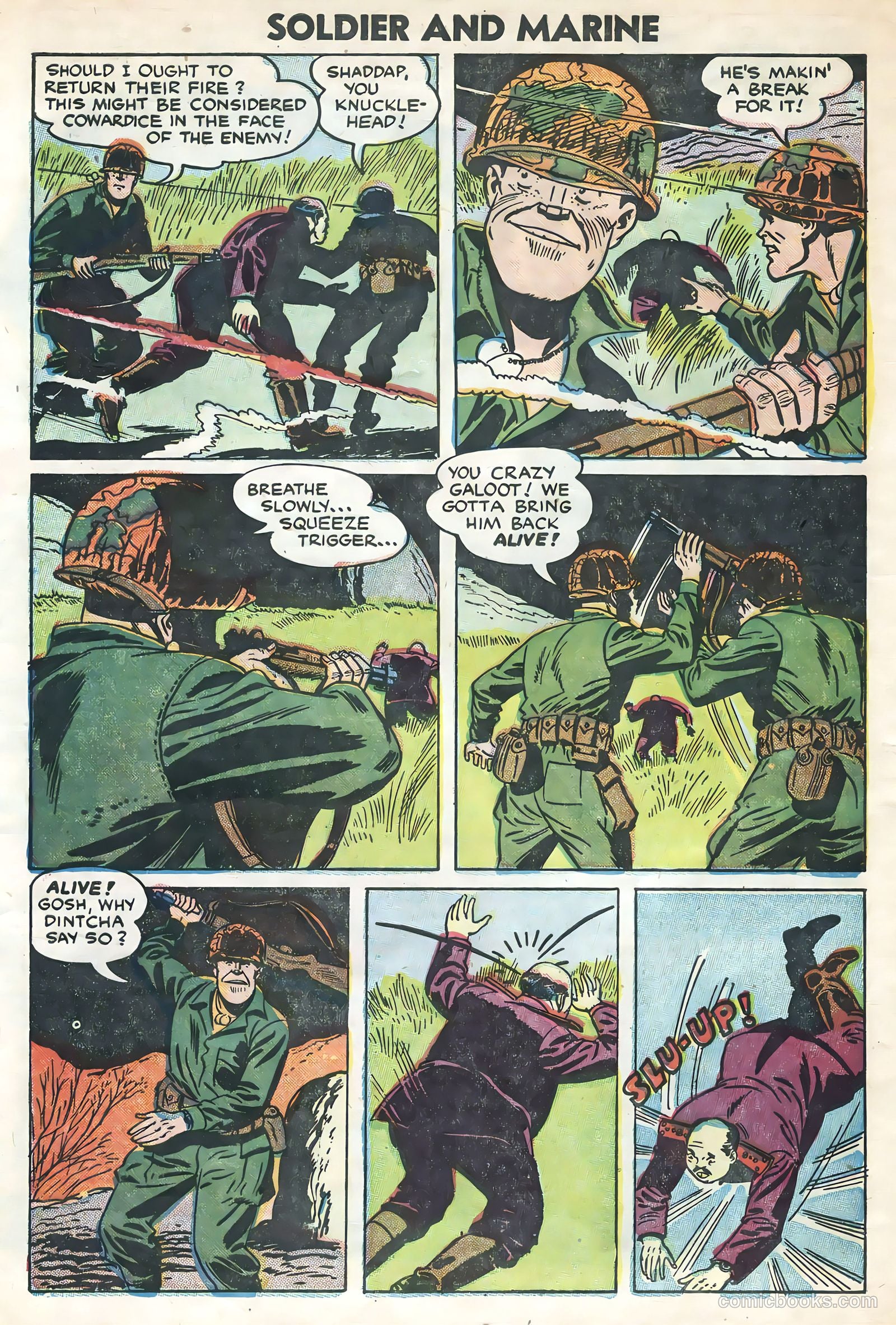 Soldier and Marine Comics #15 (1955) — page 32 of 36