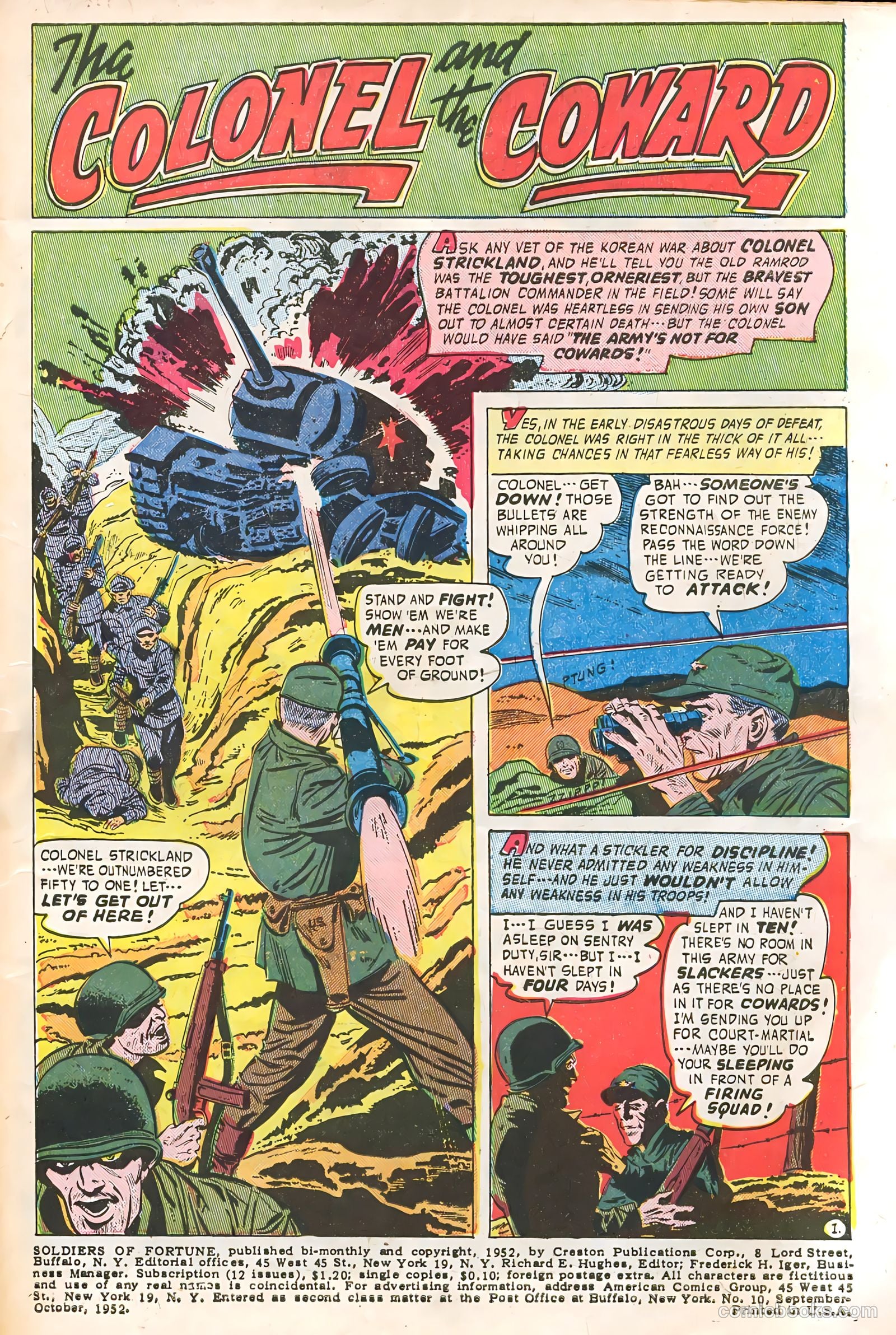 Soldiers of Fortune #10 (1952, Creston Publications Corp.) — page 3 of 36