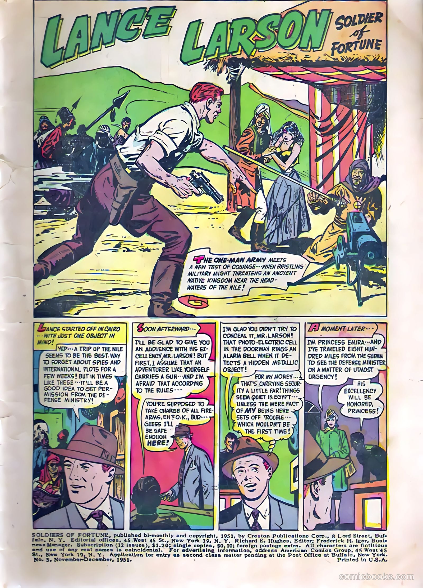 Soldiers of Fortune #5 (1951, Creston Publications Corp.) — page 3 of 36