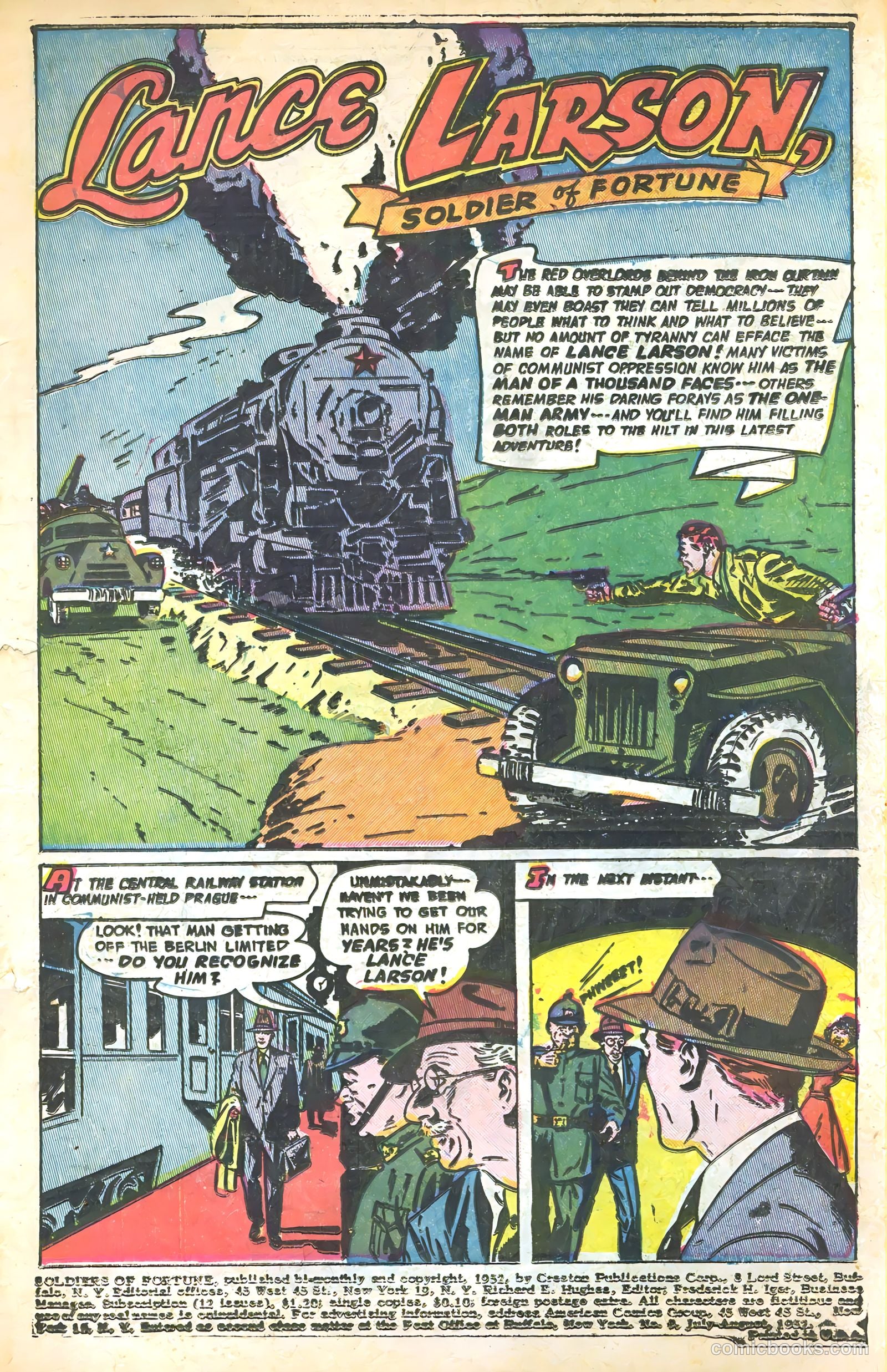 Soldiers of Fortune #9 (1952, Creston Publications Corp.) — page 3 of 36