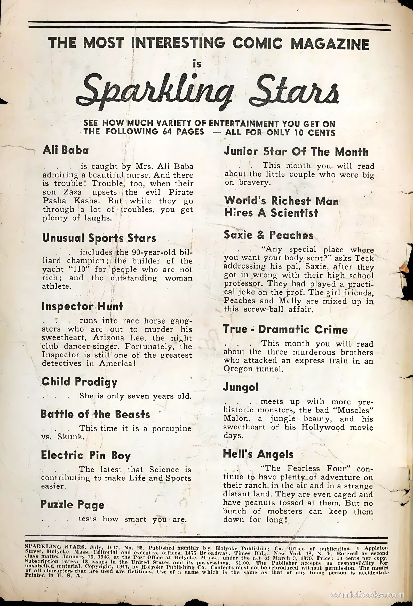 Sparkling Stars #25 (1947, Holyoke) — page 2 of 54