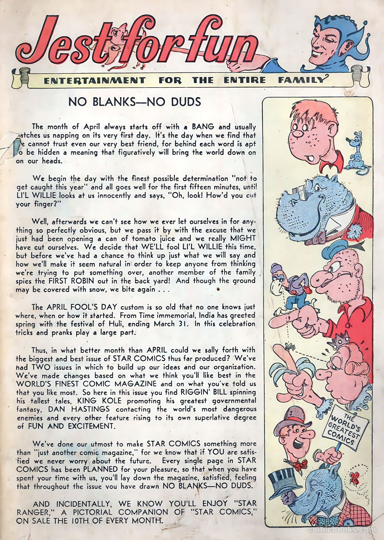 Star Comics #3 (1939) — page 3 of 67