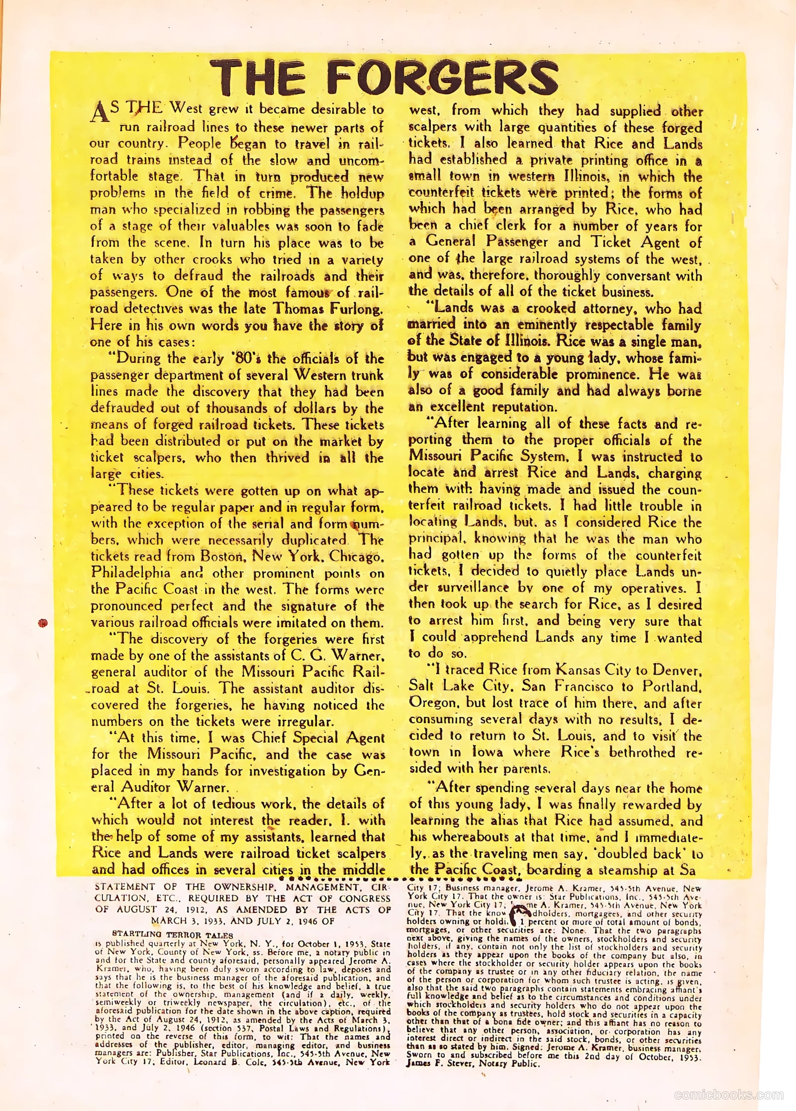 Startling Terror Tales #9 (1954) — page 9