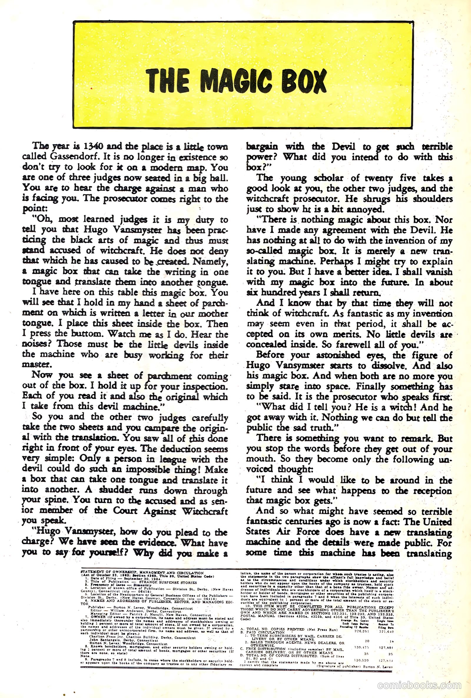 Strange Suspense Stories #75 (1965) — page 23 of 25
