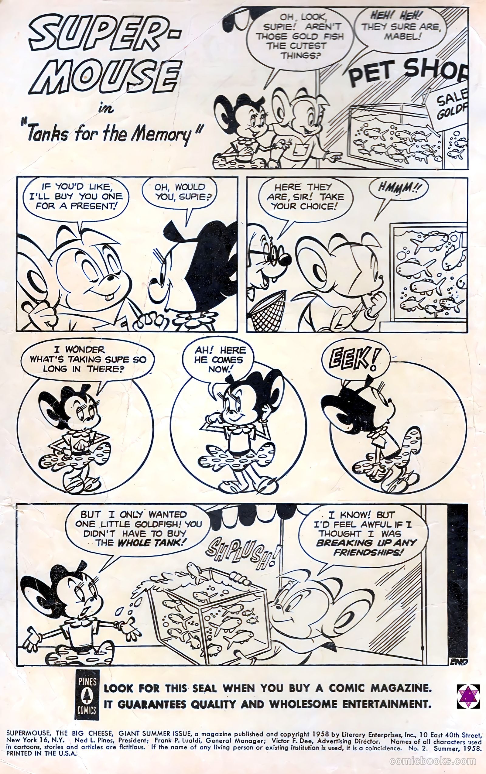 Supermouse, the Big Cheese, Giant Summer Issue #2 (1958) — page 2 of 84
