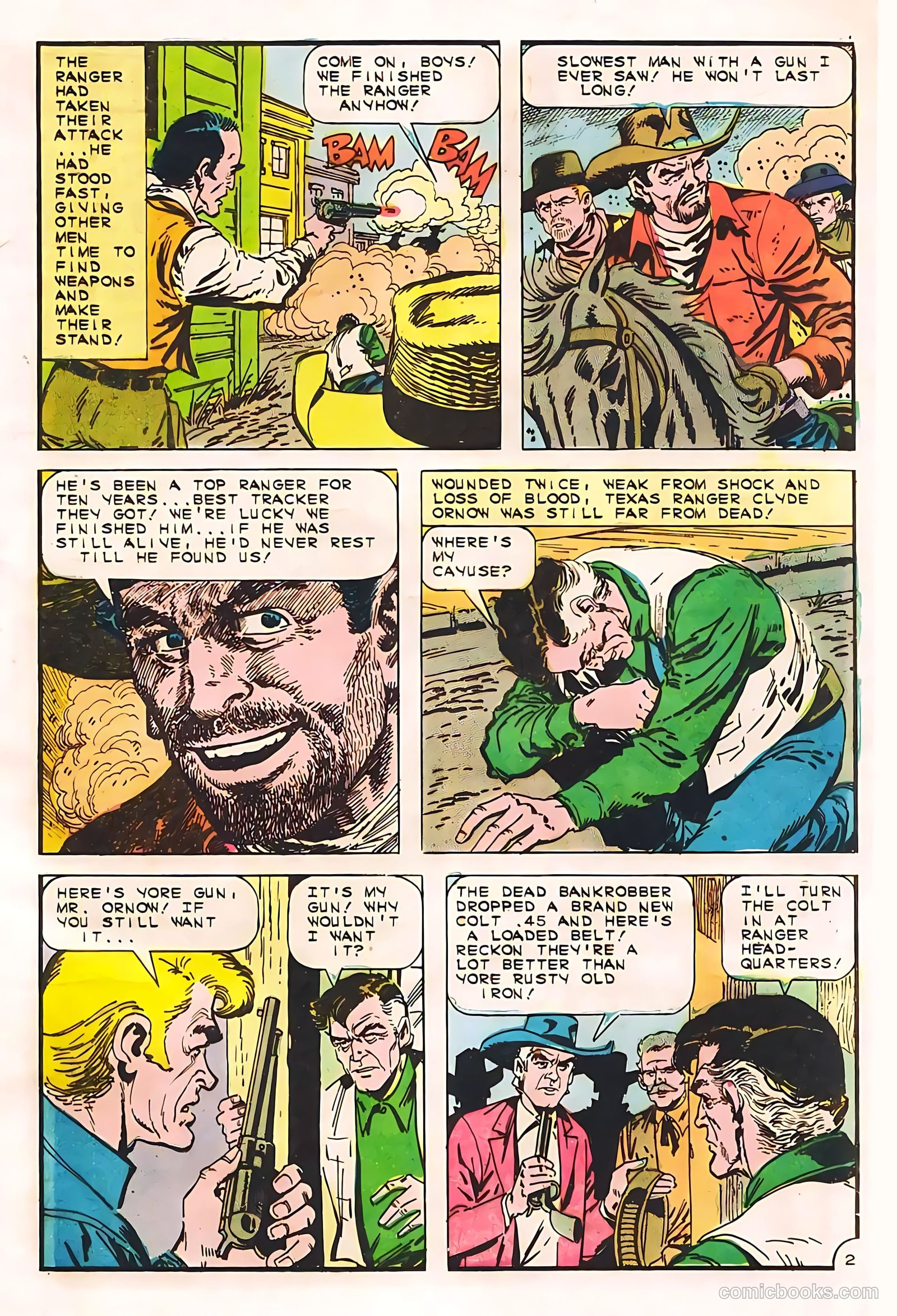Texas Rangers in Action #55 (1966, Charlton) — page 21 of 36