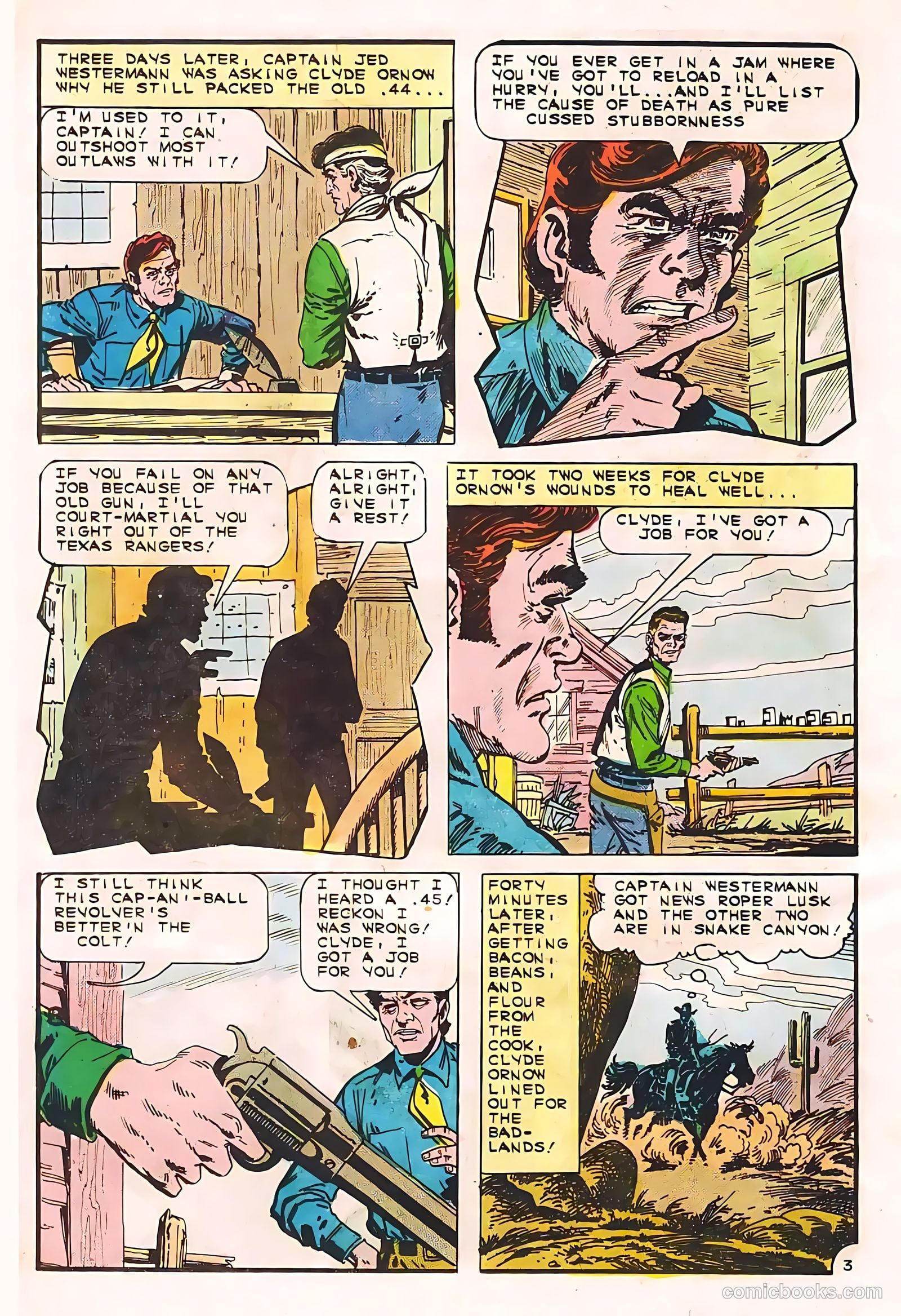Texas Rangers in Action #55 (1966, Charlton) — page 22 of 36