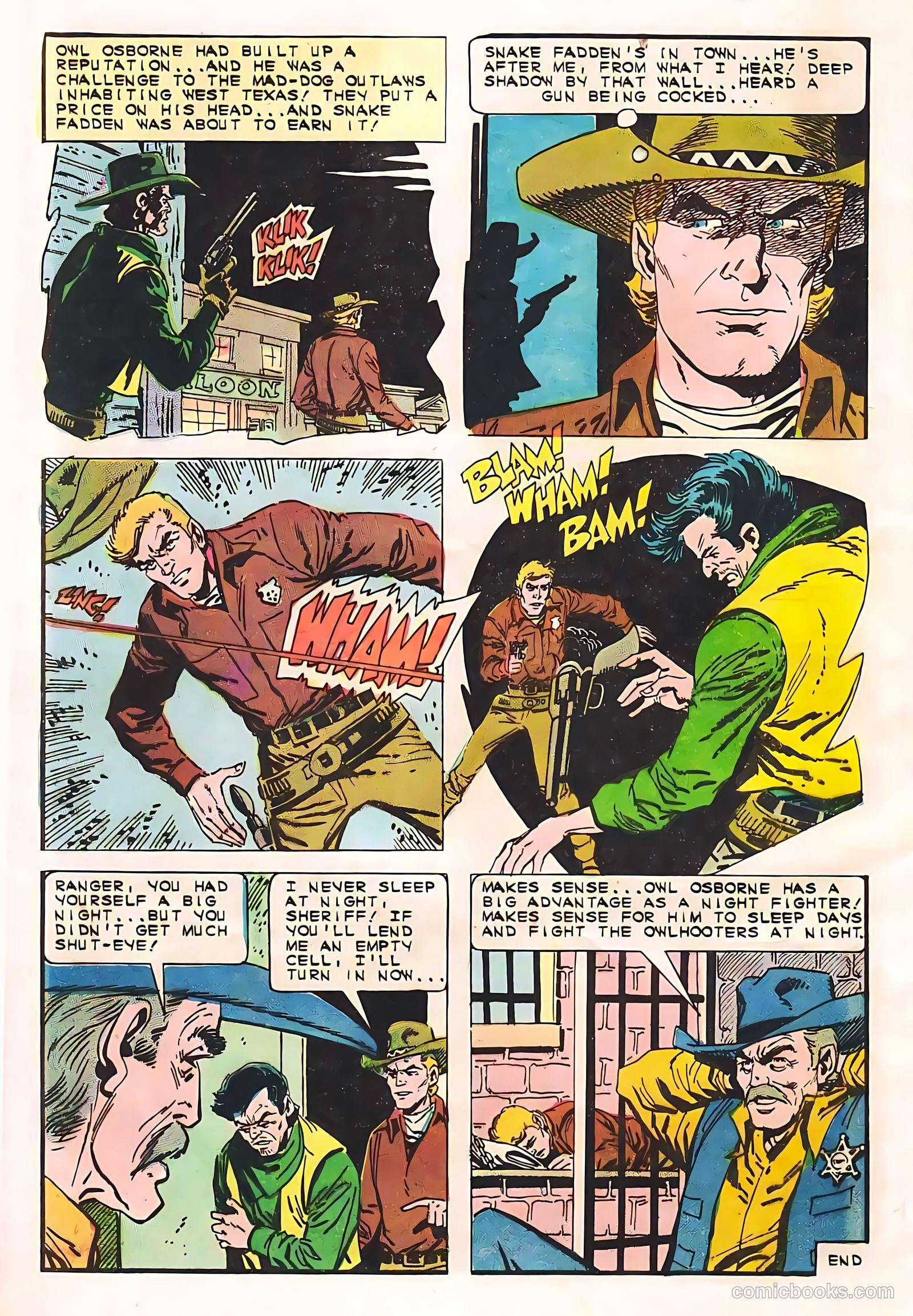 Texas Rangers in Action #55 (1966, Charlton) — page 32 of 36