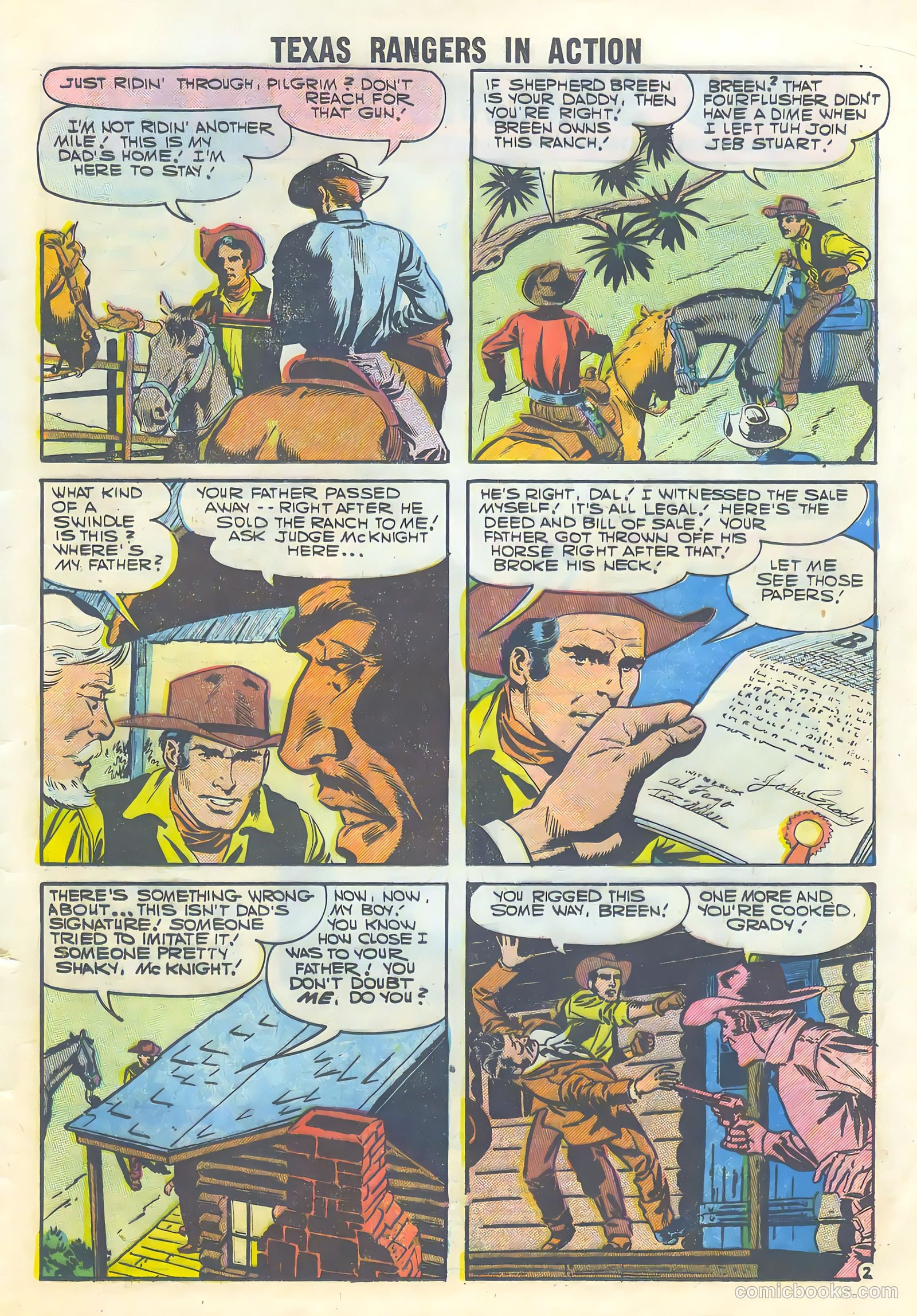 Texas Rangers in Action #8 (1957) — page 21 of 36