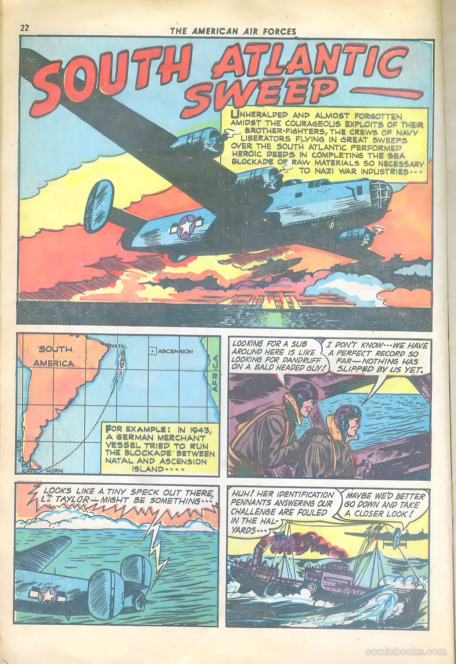 The American Air Forces #4 (1945, Magazine Enterprises) — page 22 of 52