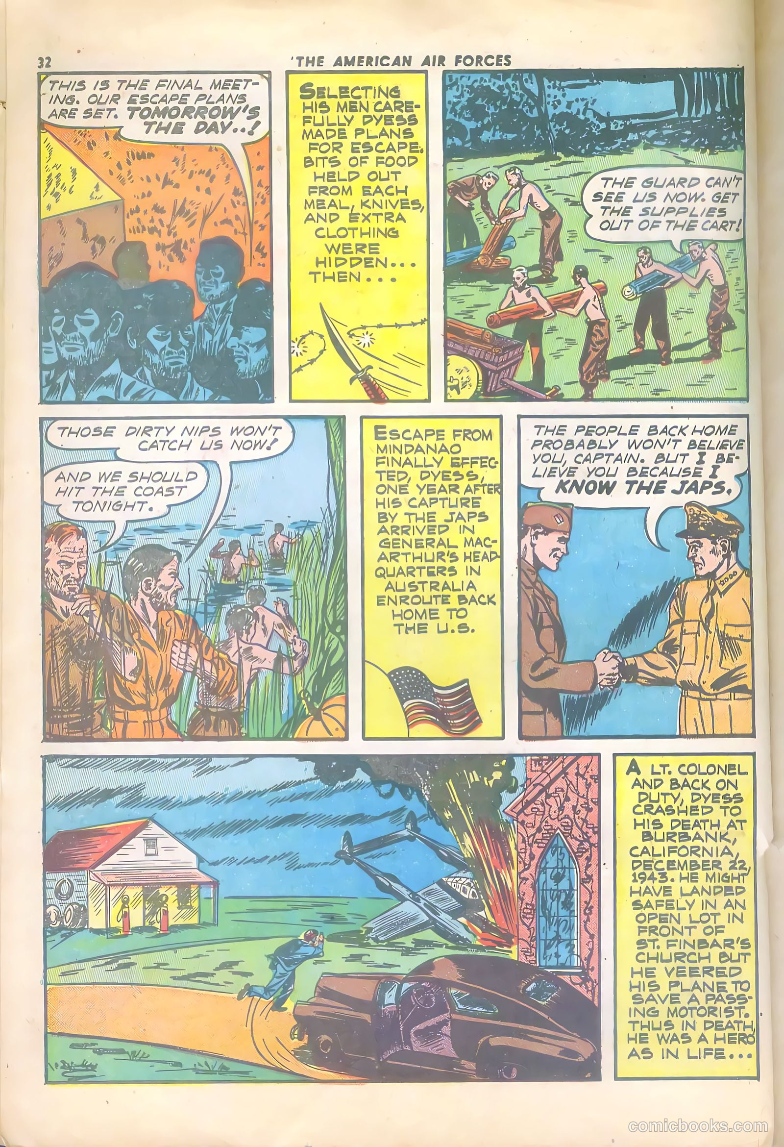 The American Air Forces #4 (1945, Magazine Enterprises) — page 32 of 52
