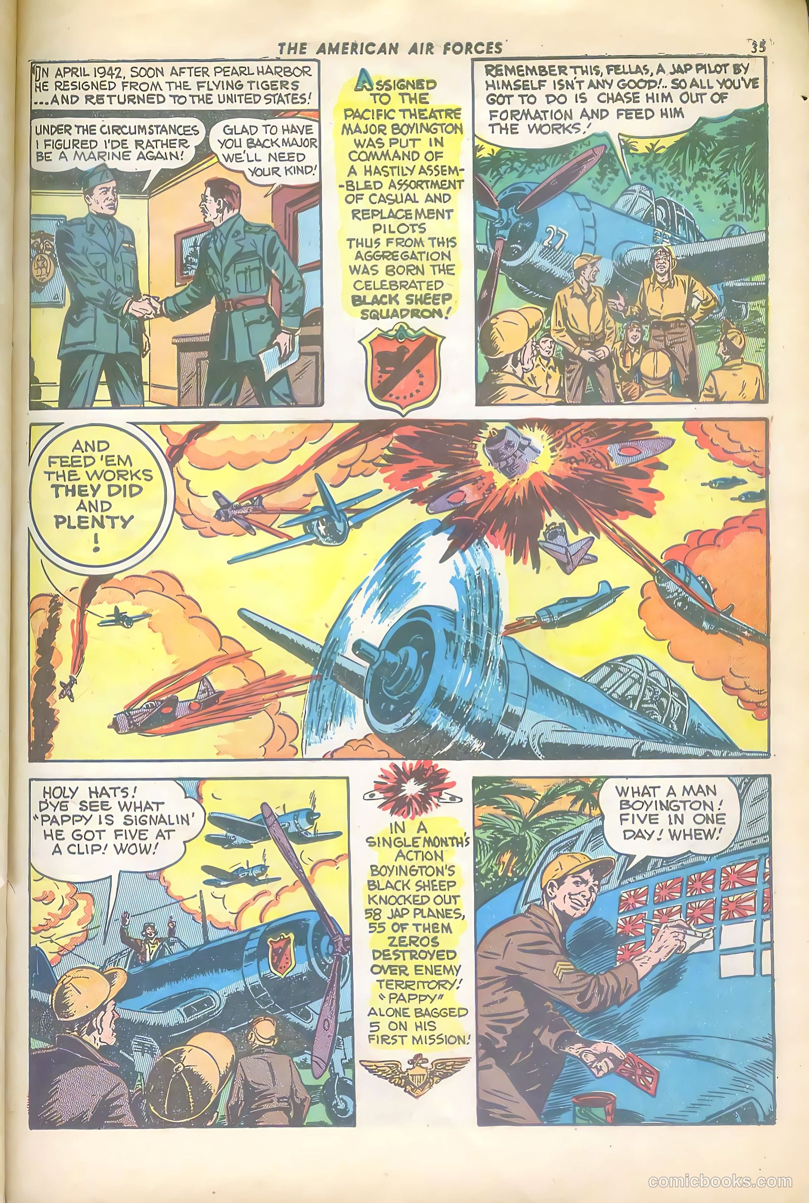 The American Air Forces #4 (1945, Magazine Enterprises) — page 35 of 52