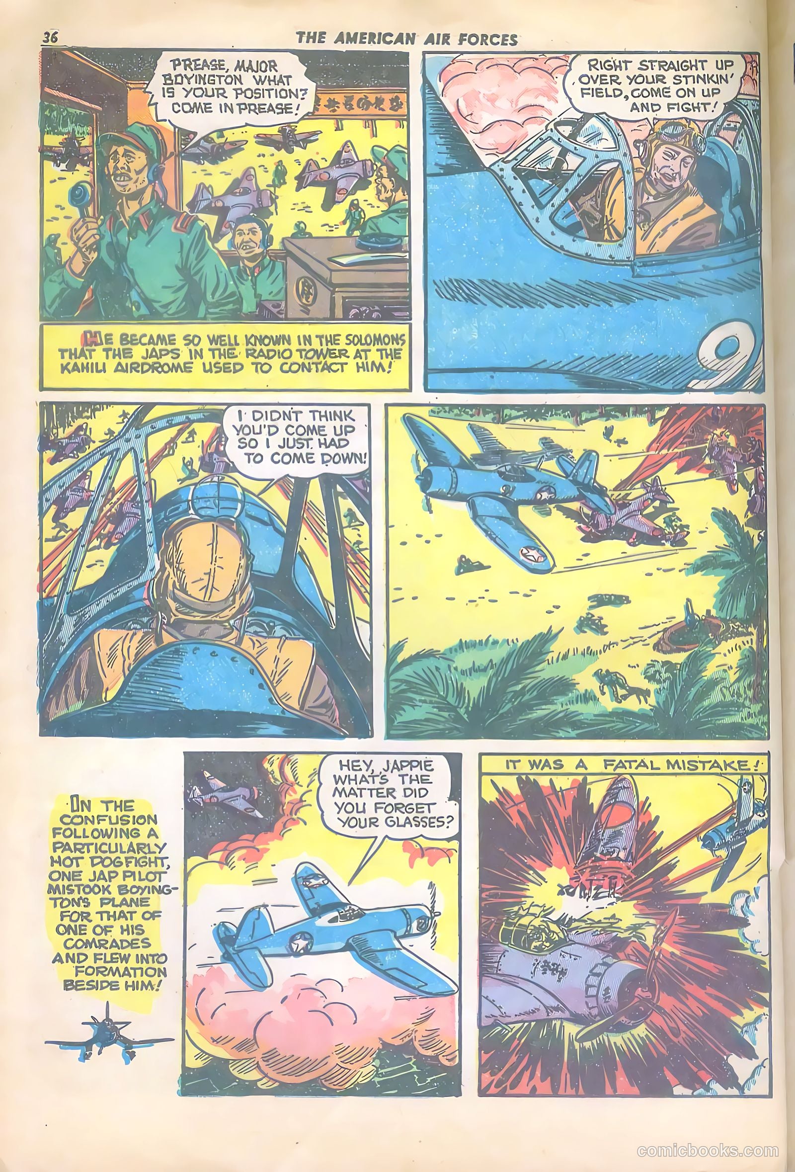 The American Air Forces #4 (1945, Magazine Enterprises) — page 36 of 52