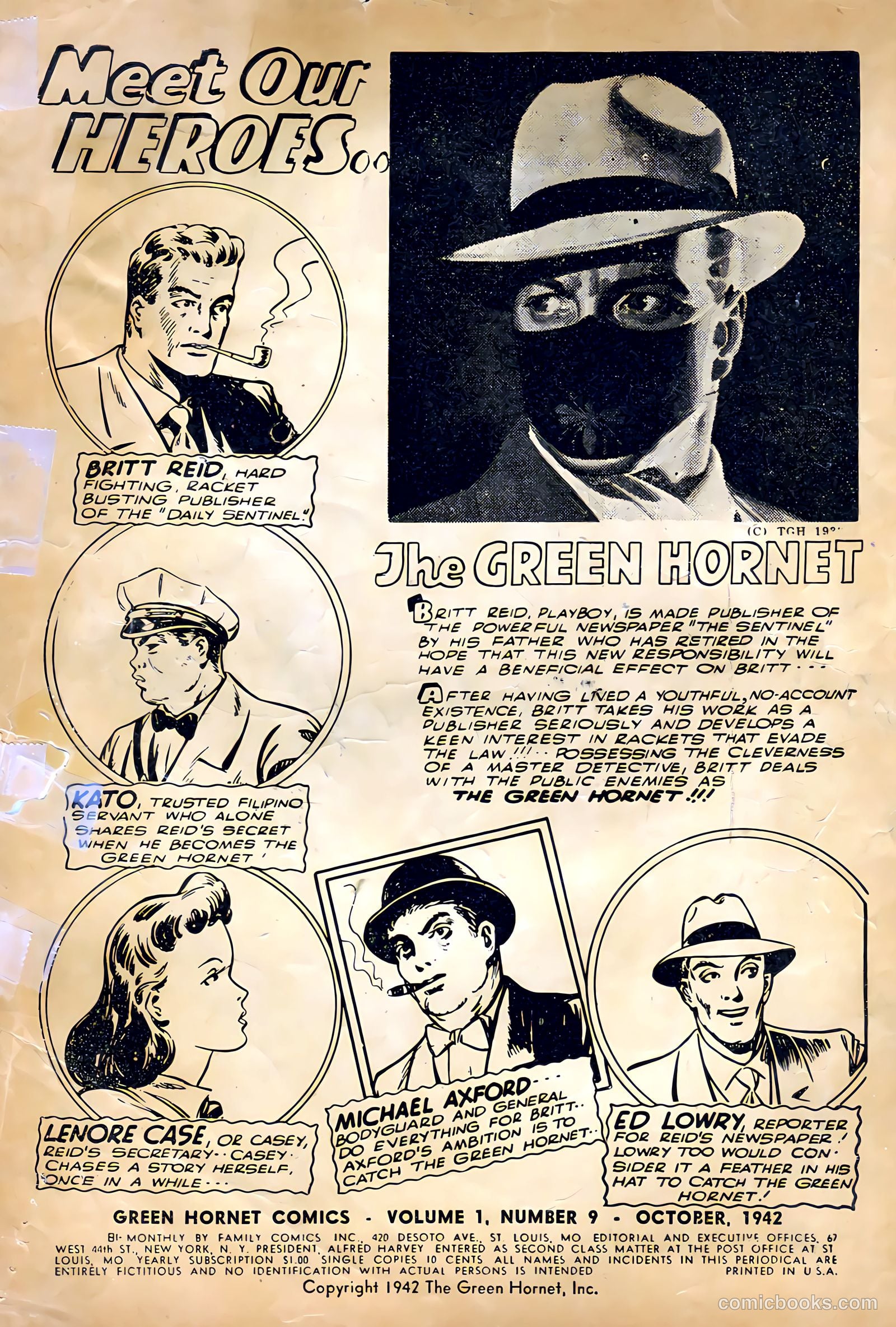 The Green Hornet #9 (1942, Family Comics Inc.) — page 2 of 49