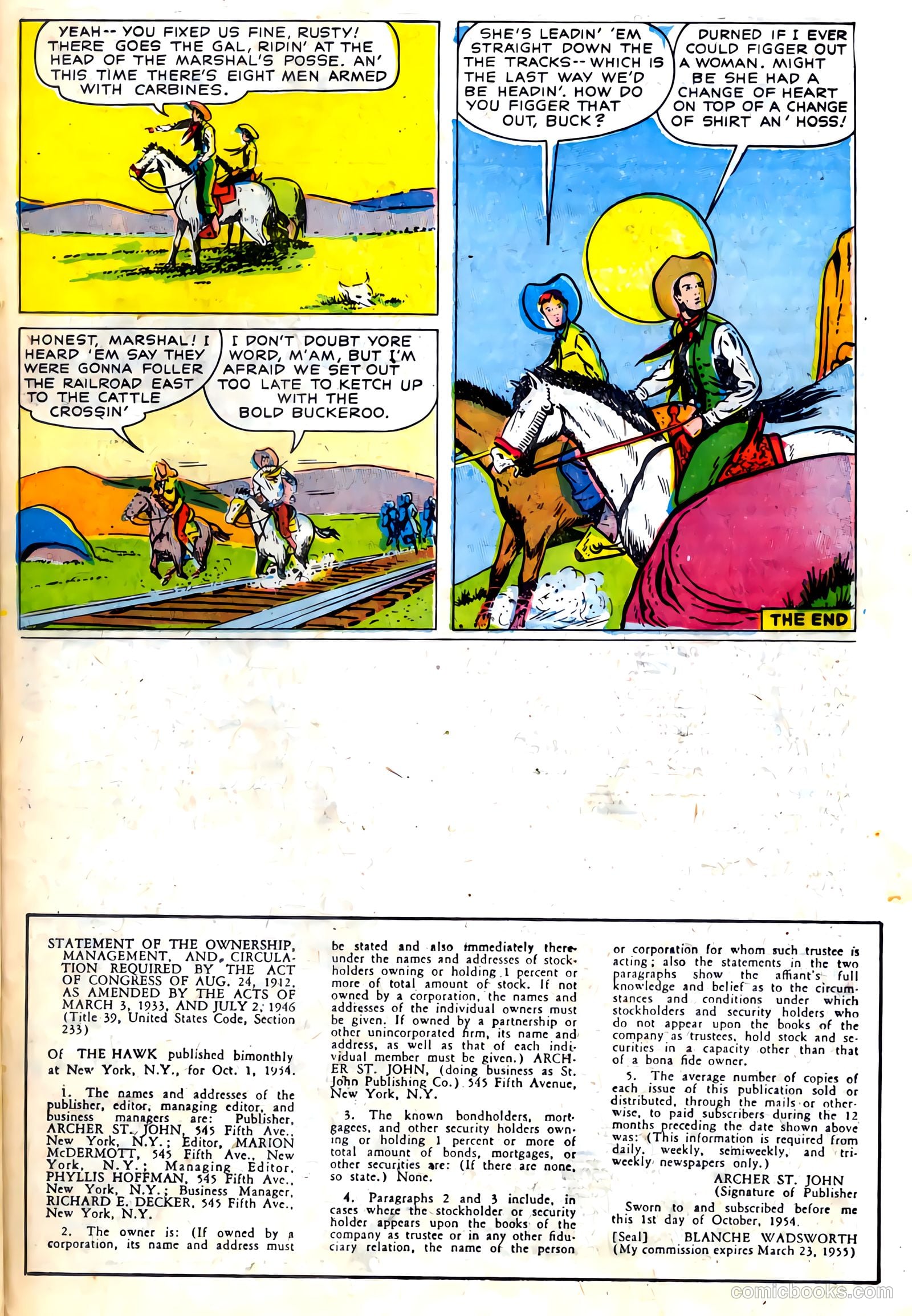 The Hawk #10 (1955) — page 23 of 37