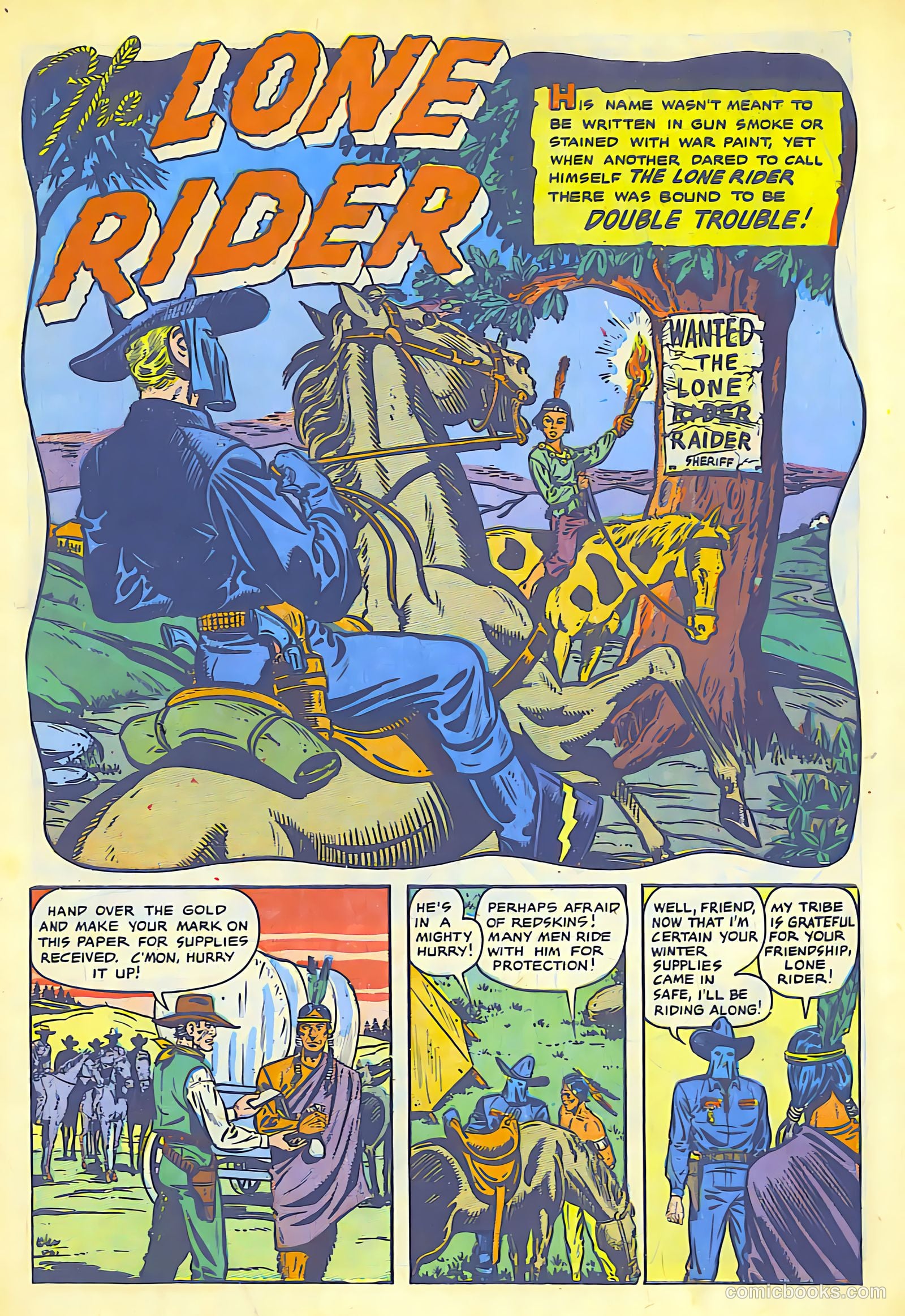 The Lone Rider #1 (1951) — page 3 of 52