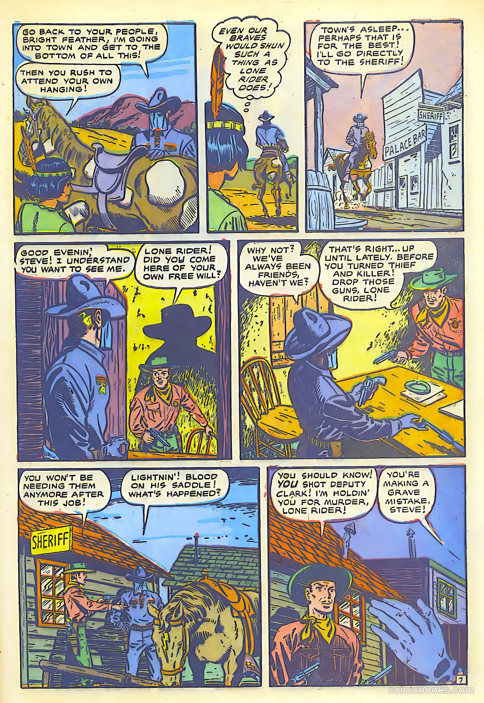 The Lone Rider #1 (1951) — page 9 of 52