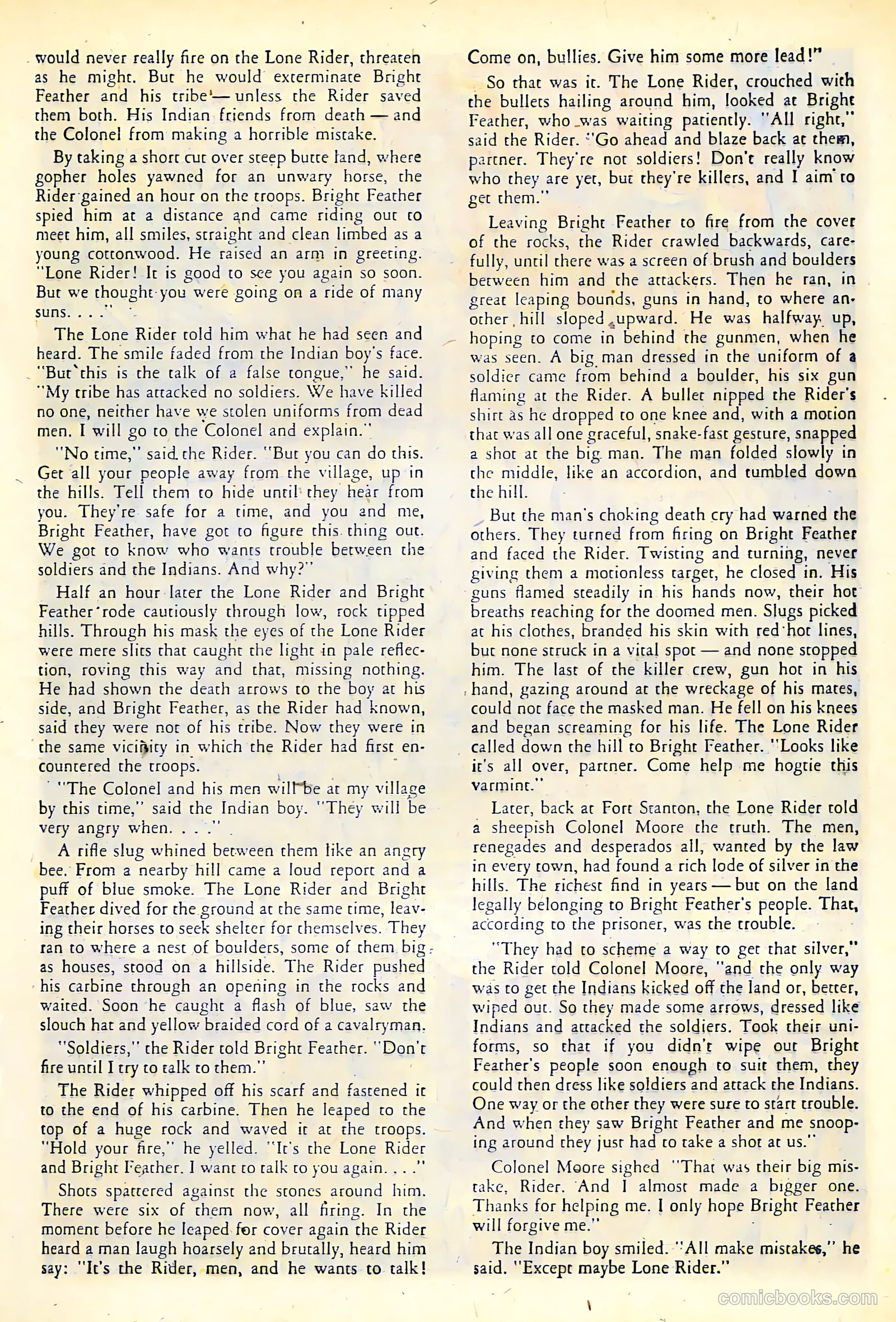 The Lone Rider #1 (1951) — page 25 of 52